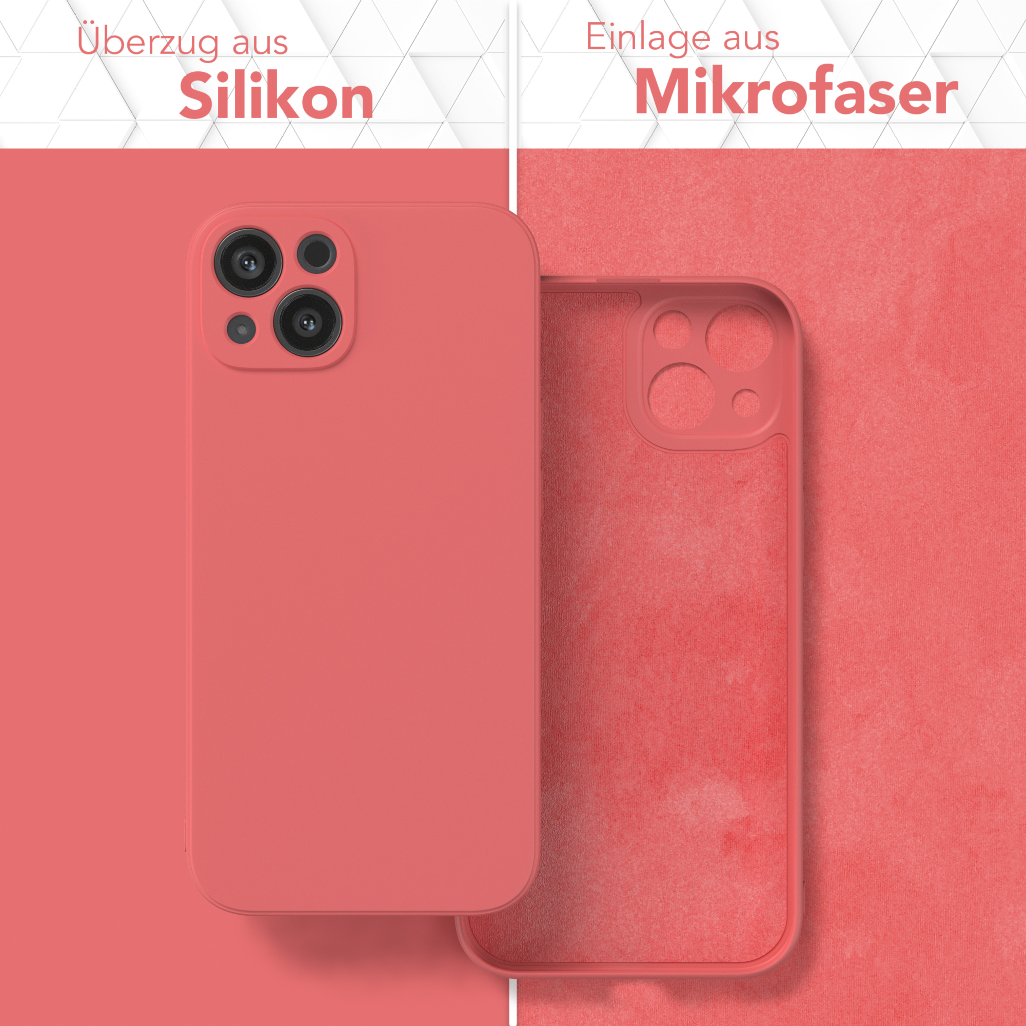 / Silikon Backcover, Apple, Hellrot 13, Handycase Matt, CASE EAZY Rot TPU iPhone