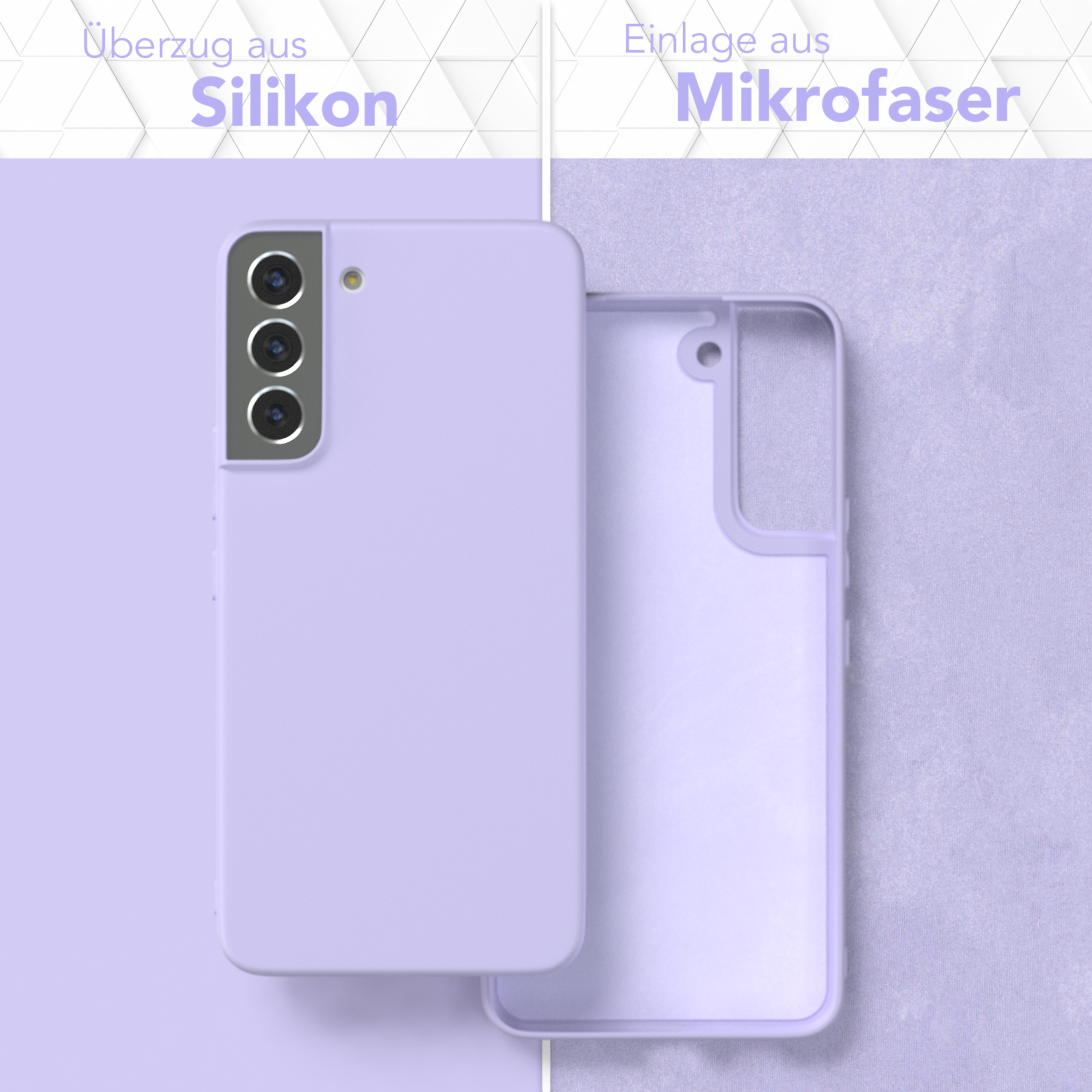 EAZY CASE TPU Silikon / Galaxy Samsung, Lila Plus Matt, Lavendel Violett Backcover, Handycase 5G, S22