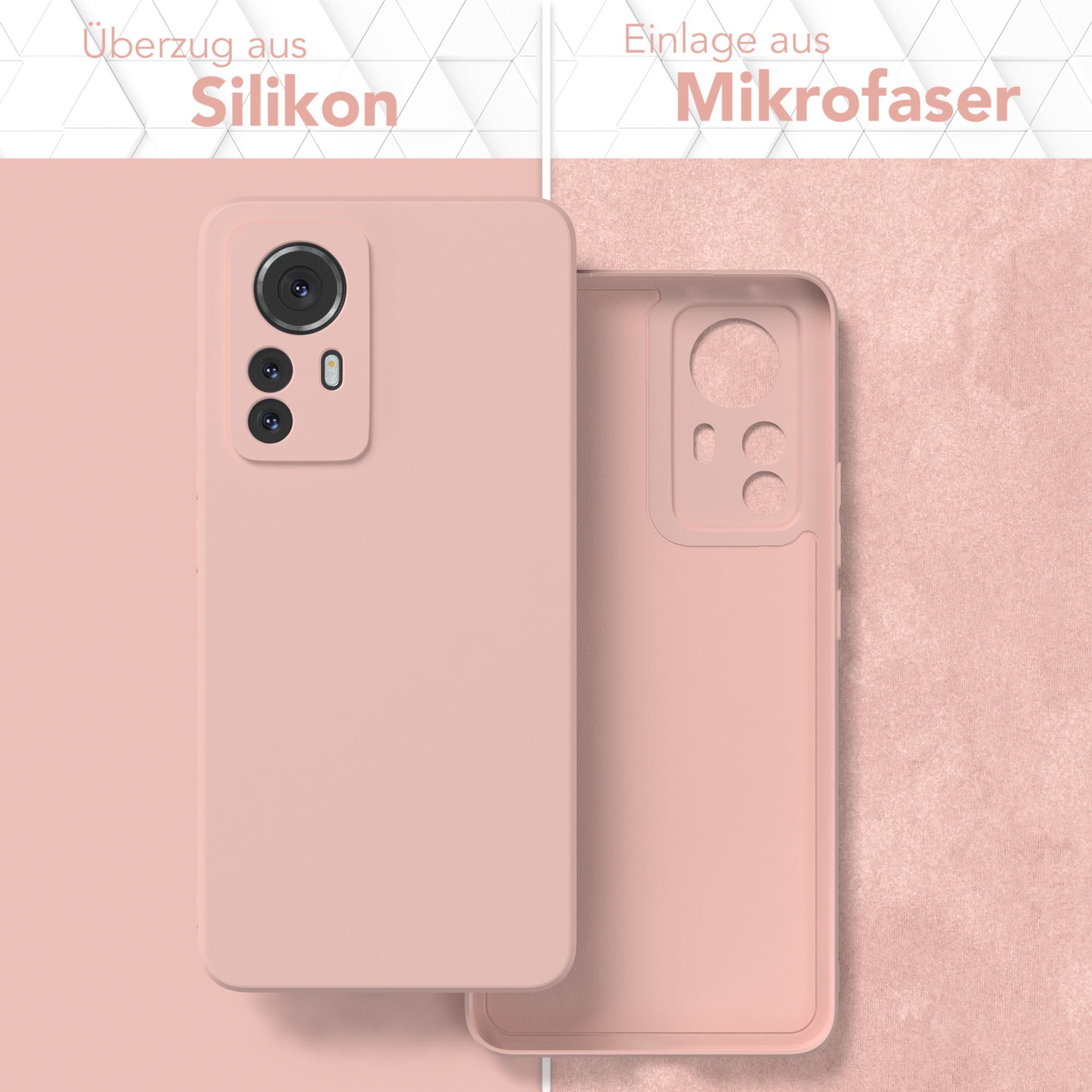 EAZY CASE TPU Silikon Pro, / Rosa Xiaomi, 12 Handycase Matt, Backcover, Altrosa