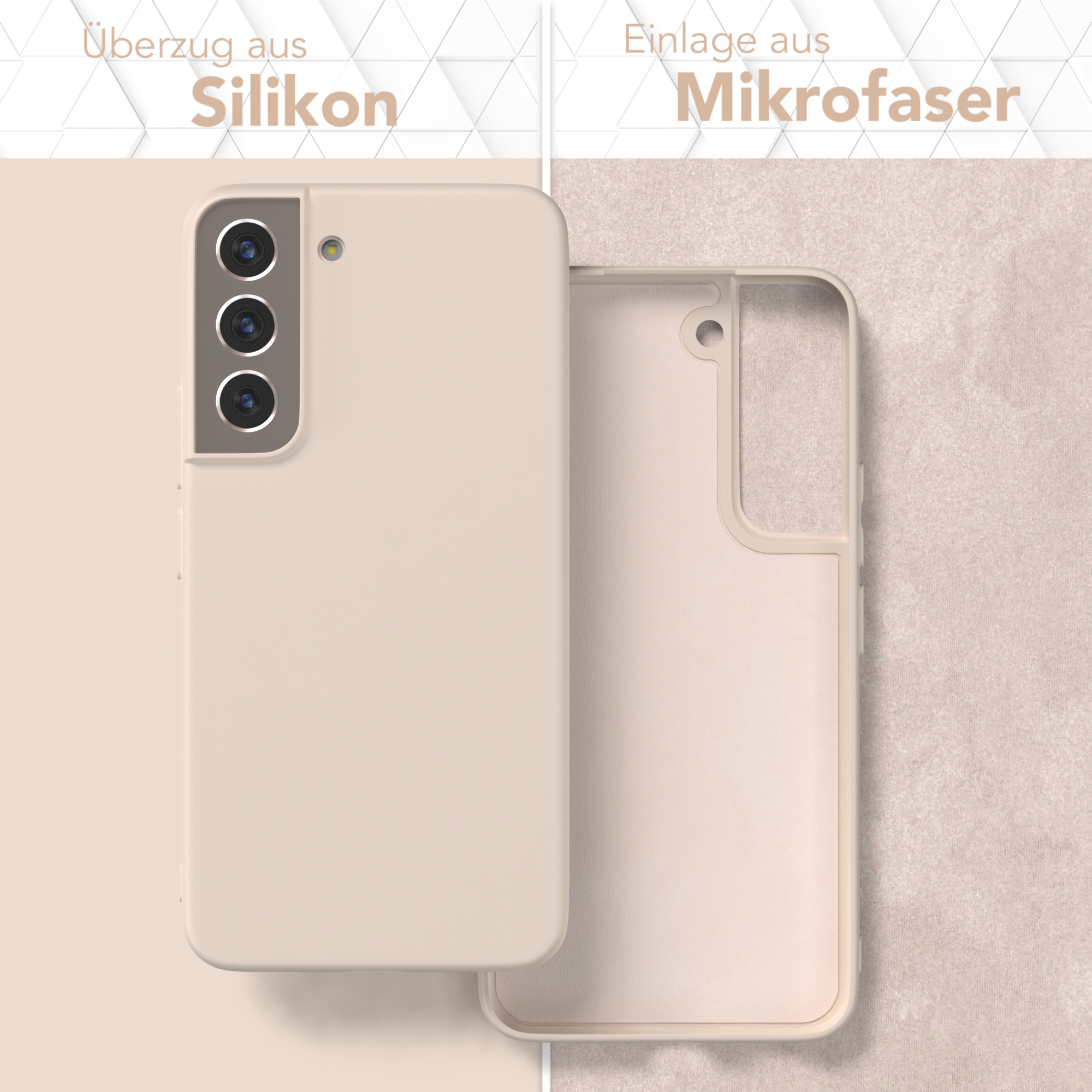 EAZY CASE Galaxy / Samsung, 5G, Taupe Handycase TPU Matt, Silikon Backcover, Beige S22