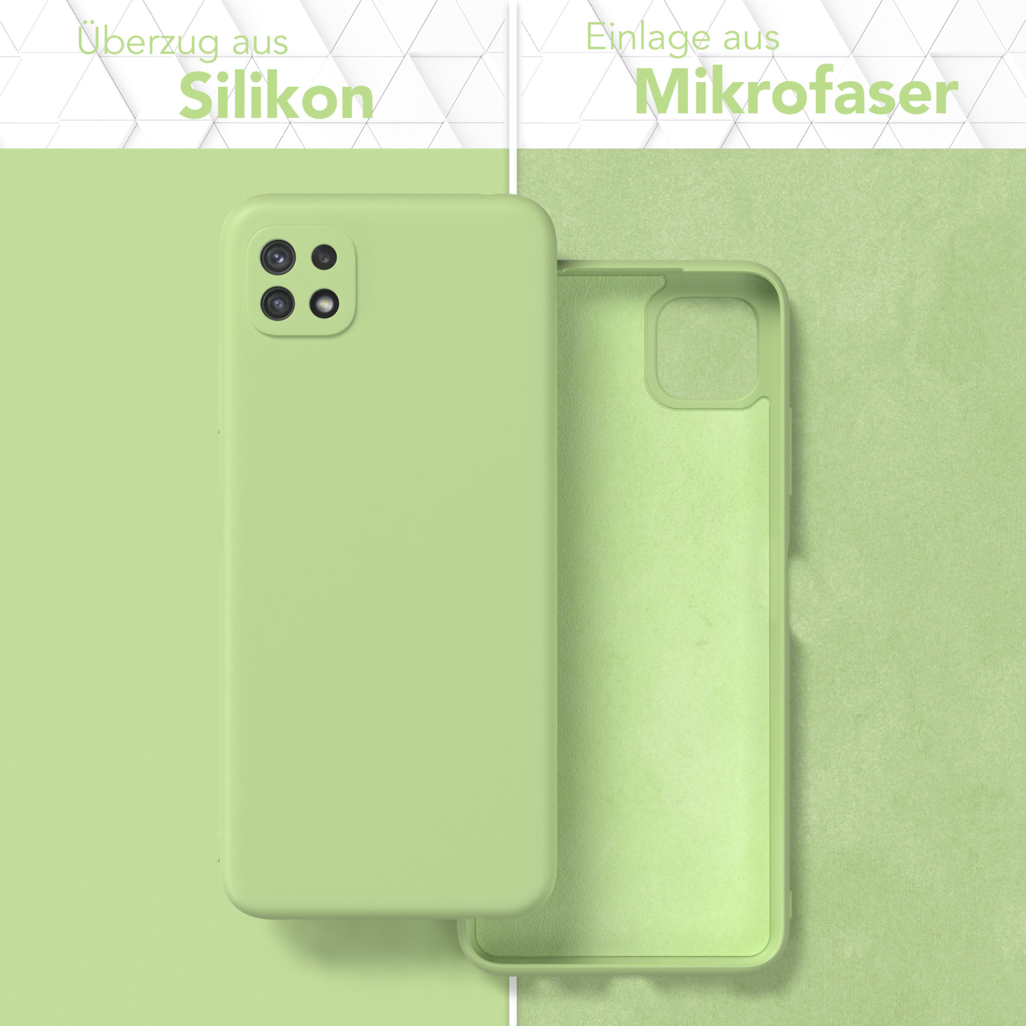 EAZY CASE TPU Silikon A22 5G, Galaxy Handycase Grün Samsung, Matt, Backcover