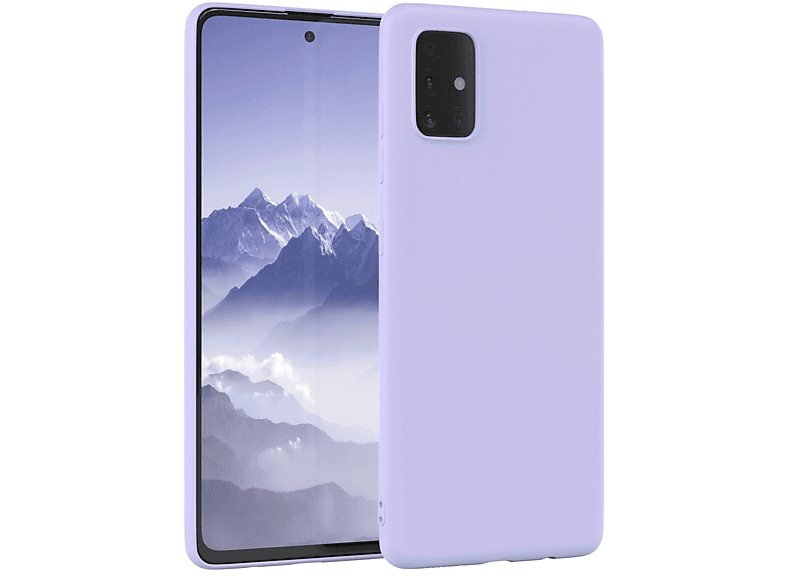 Lila Matt, Galaxy Lavendel TPU EAZY Silikon Handycase / Violett Backcover, A51, CASE Samsung,