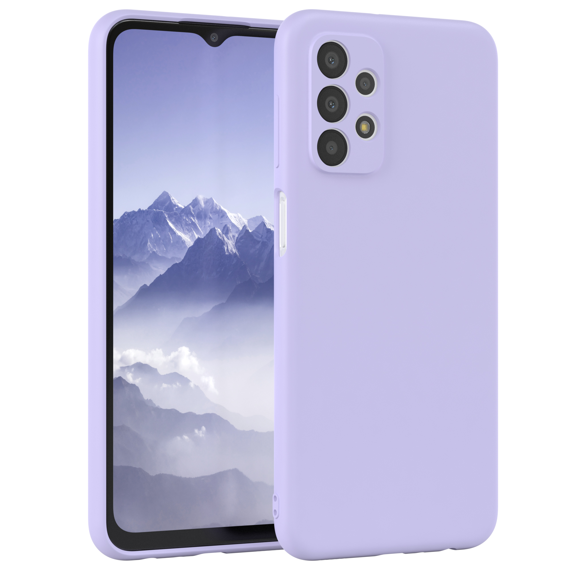 TPU EAZY Violett Backcover, 5G, Samsung, Lila Galaxy Matt, Silikon Handycase Lavendel / CASE A23
