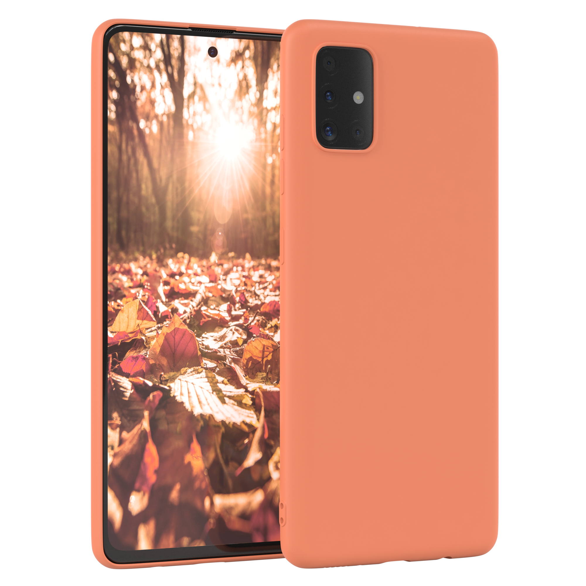 EAZY CASE Orange Handycase Samsung, Silikon Galaxy Backcover, TPU Matt, A51