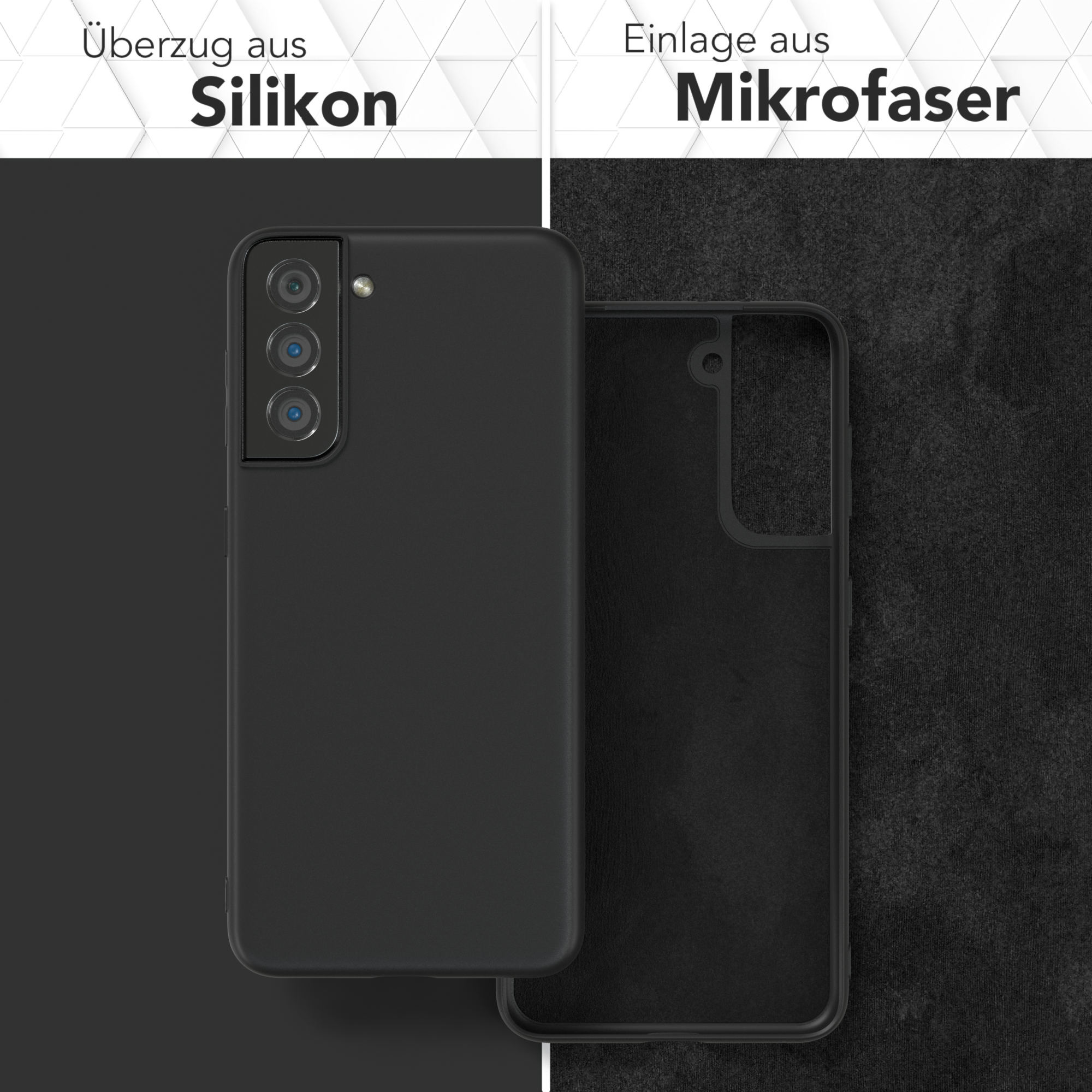 Backcover, Schwarz EAZY CASE Galaxy 5G, TPU S21 Samsung, Handycase Matt, Silikon