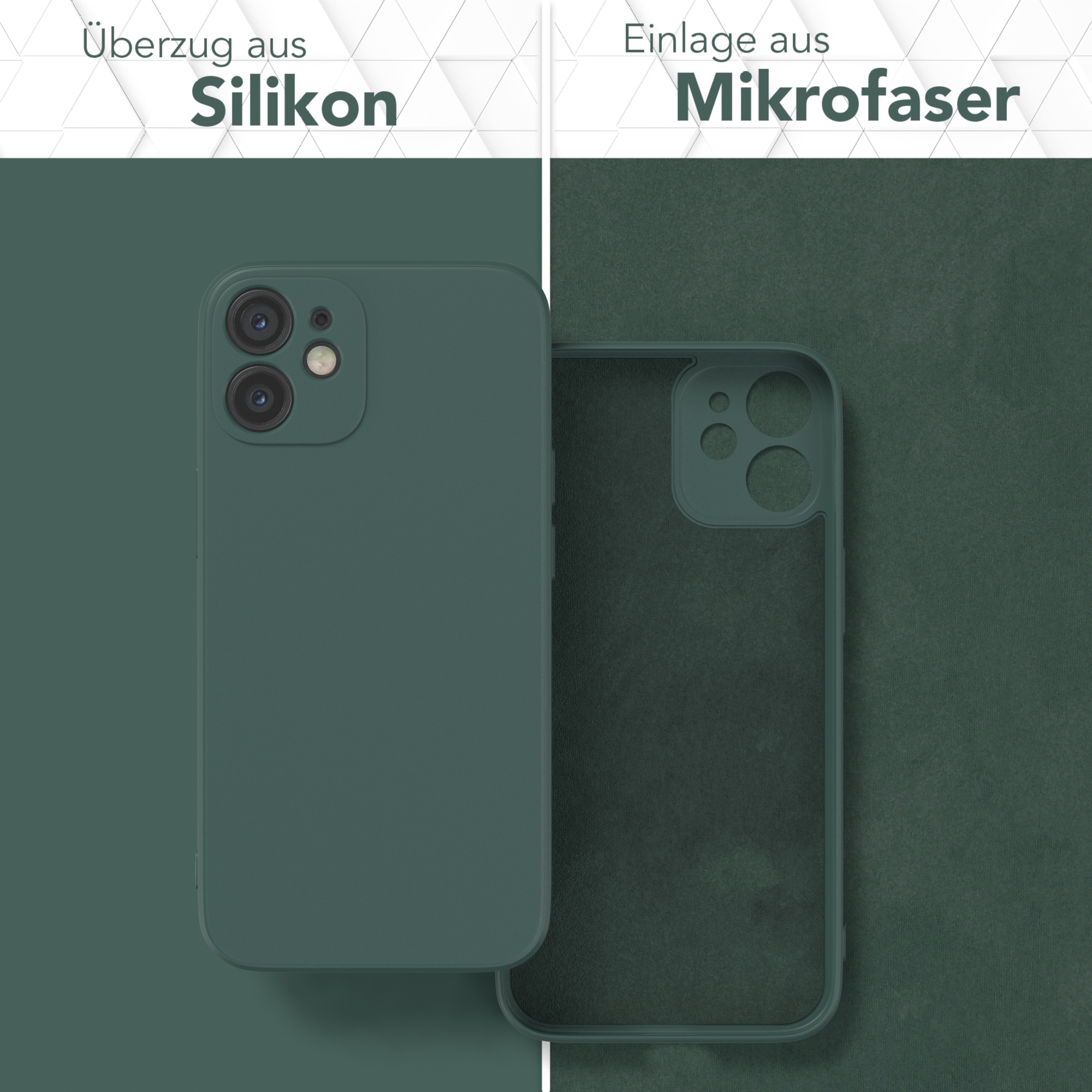 Silikon Matt, Handycase 12 Nachtgrün / iPhone Apple, Backcover, TPU Grün EAZY CASE Mini,