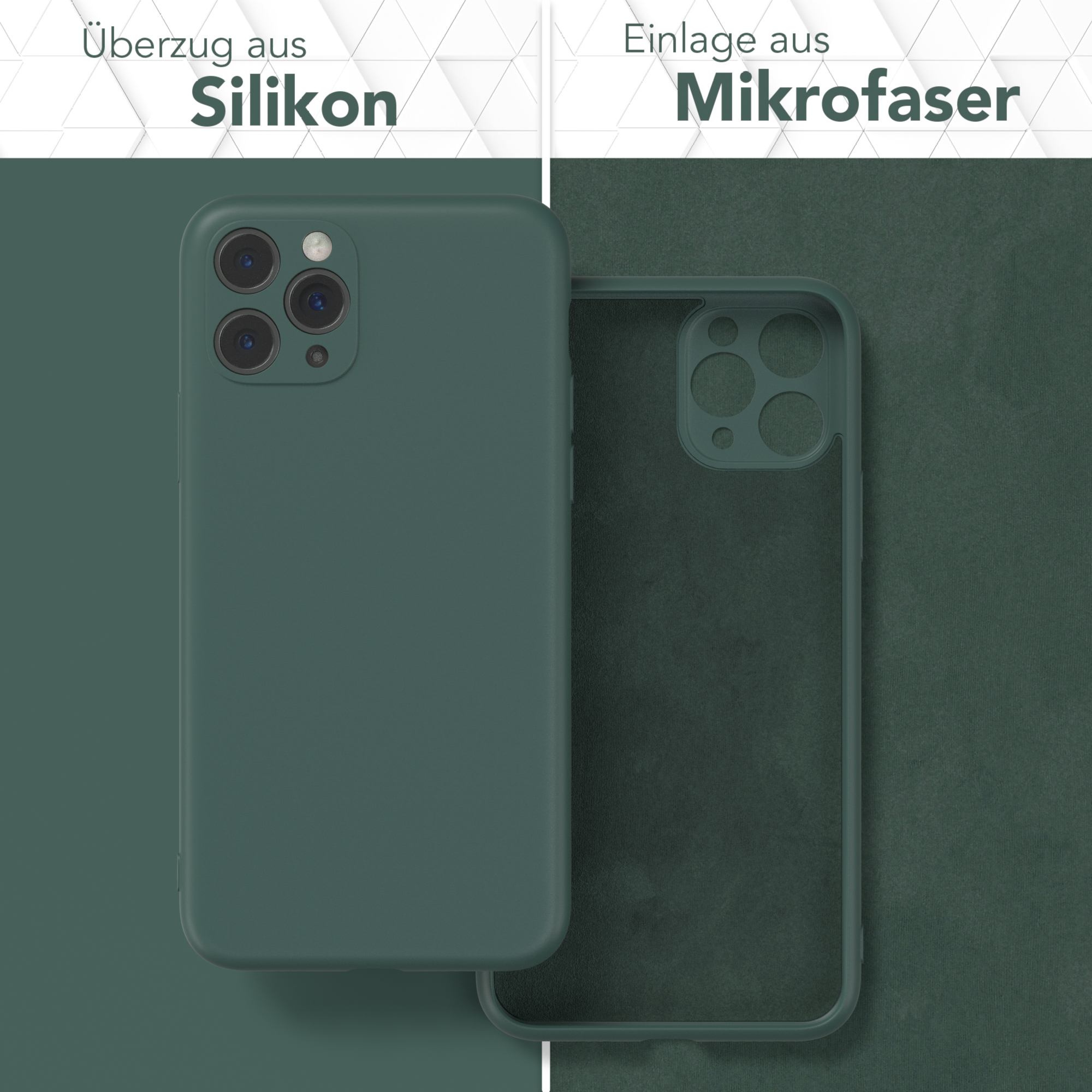 EAZY CASE TPU Silikon Grün iPhone Nachtgrün Apple, Matt, 11 Backcover, / Handycase Pro
