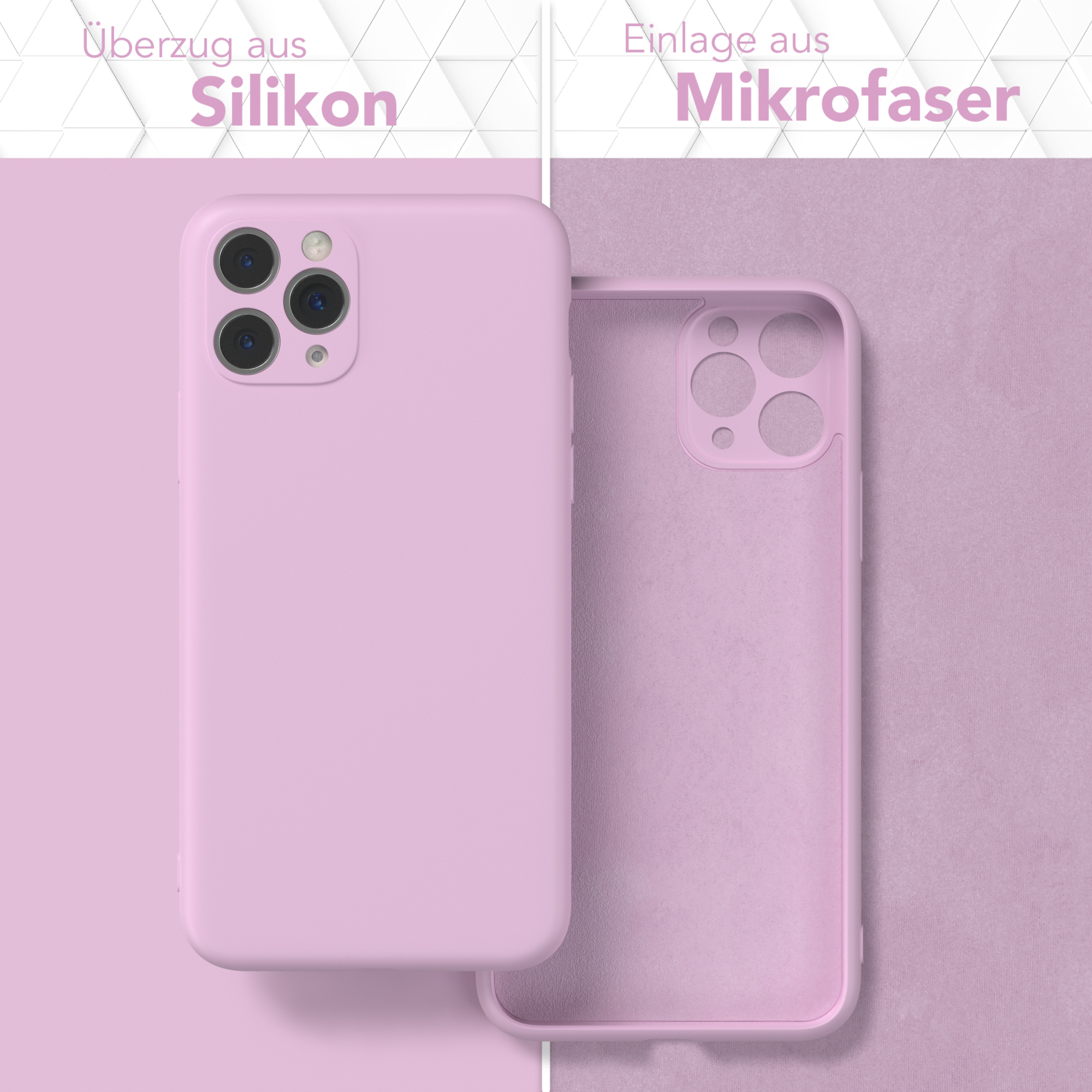 Backcover, Lila Pro, iPhone Apple, Silikon CASE EAZY Flieder Matt, / 11 Handycase TPU