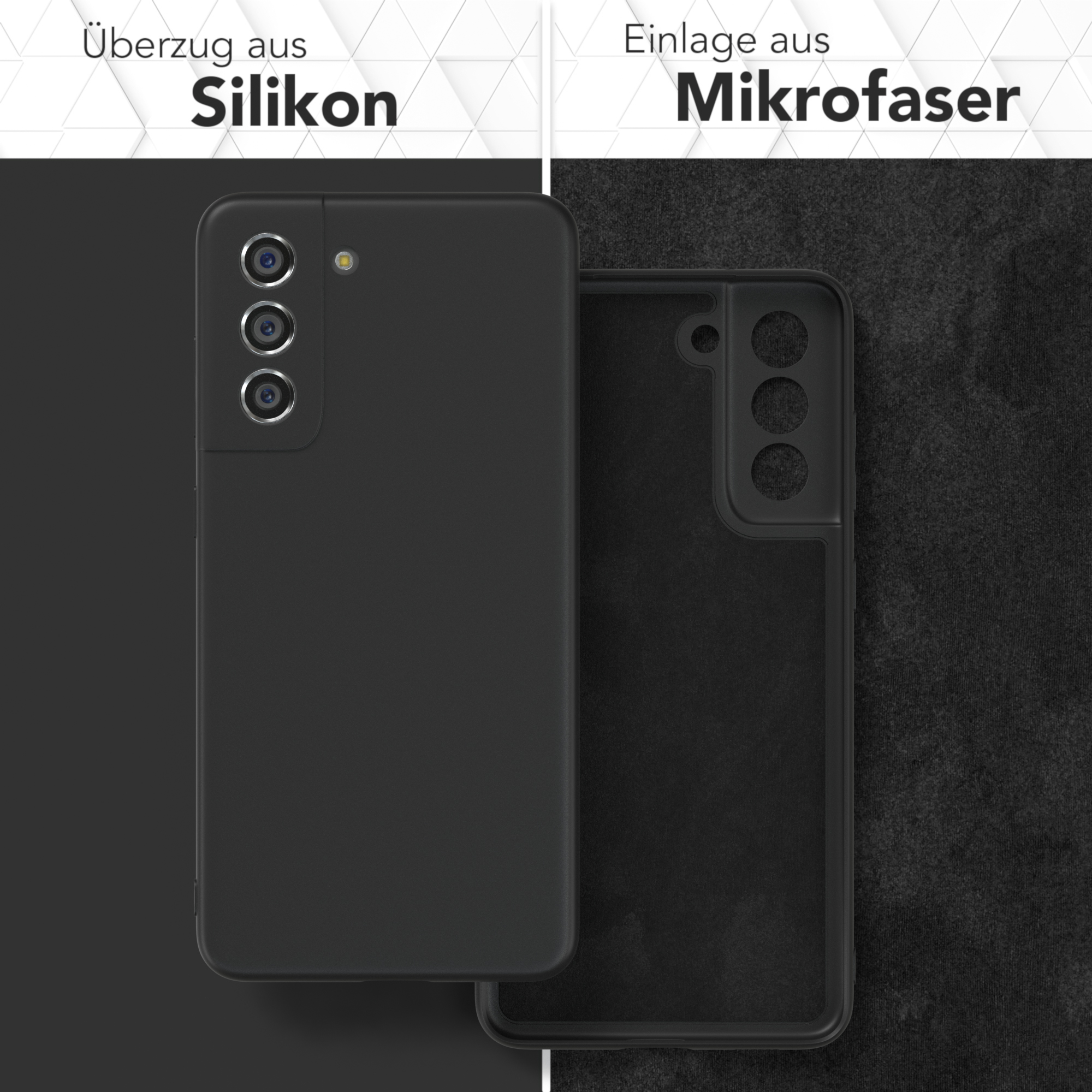 5G, Schwarz Silikon FE Handycase TPU EAZY Matt, S21 CASE Backcover, Galaxy Samsung,