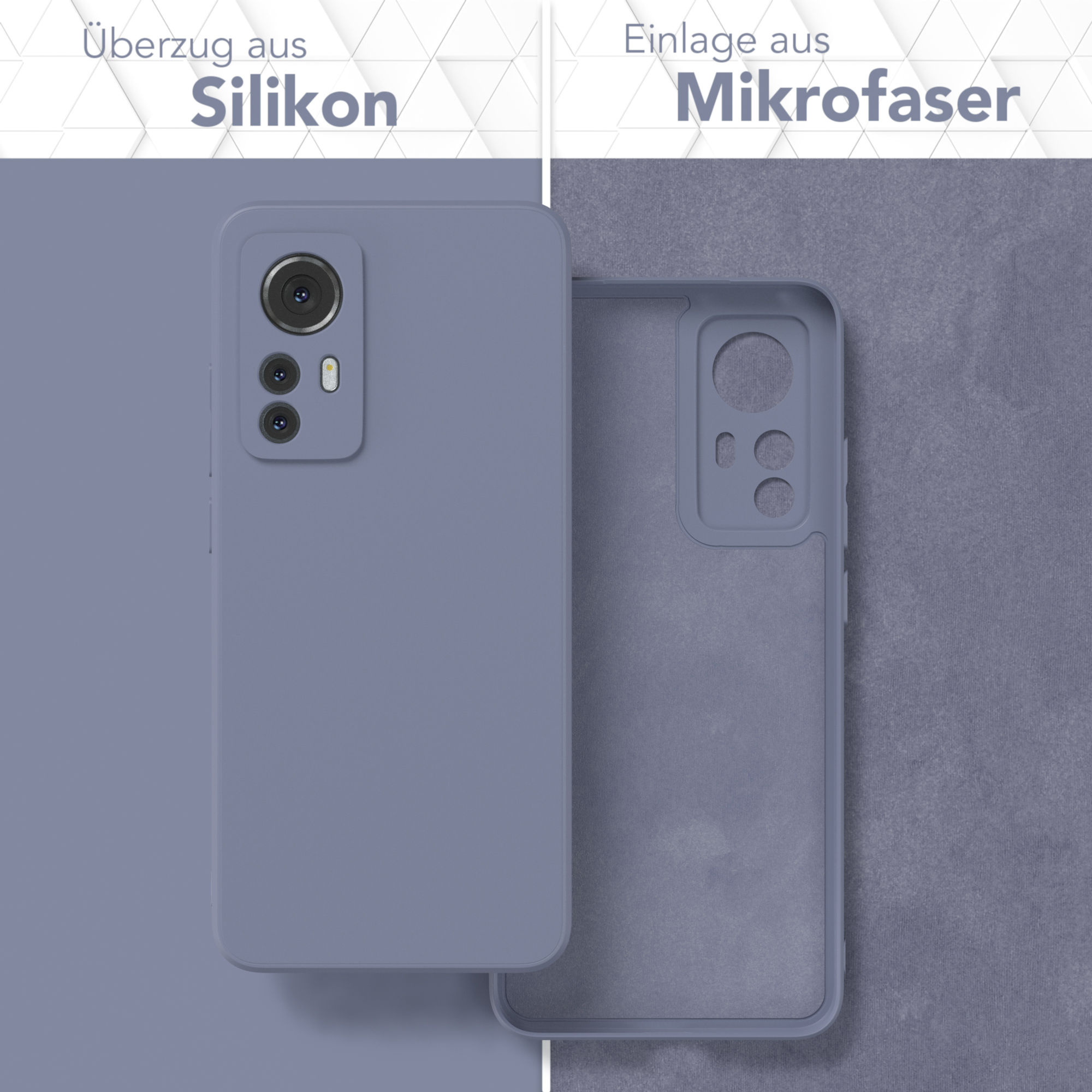 EAZY CASE Blau Silikon TPU 12 Xiaomi, 12X, Eis Handycase Matt, Backcover, 