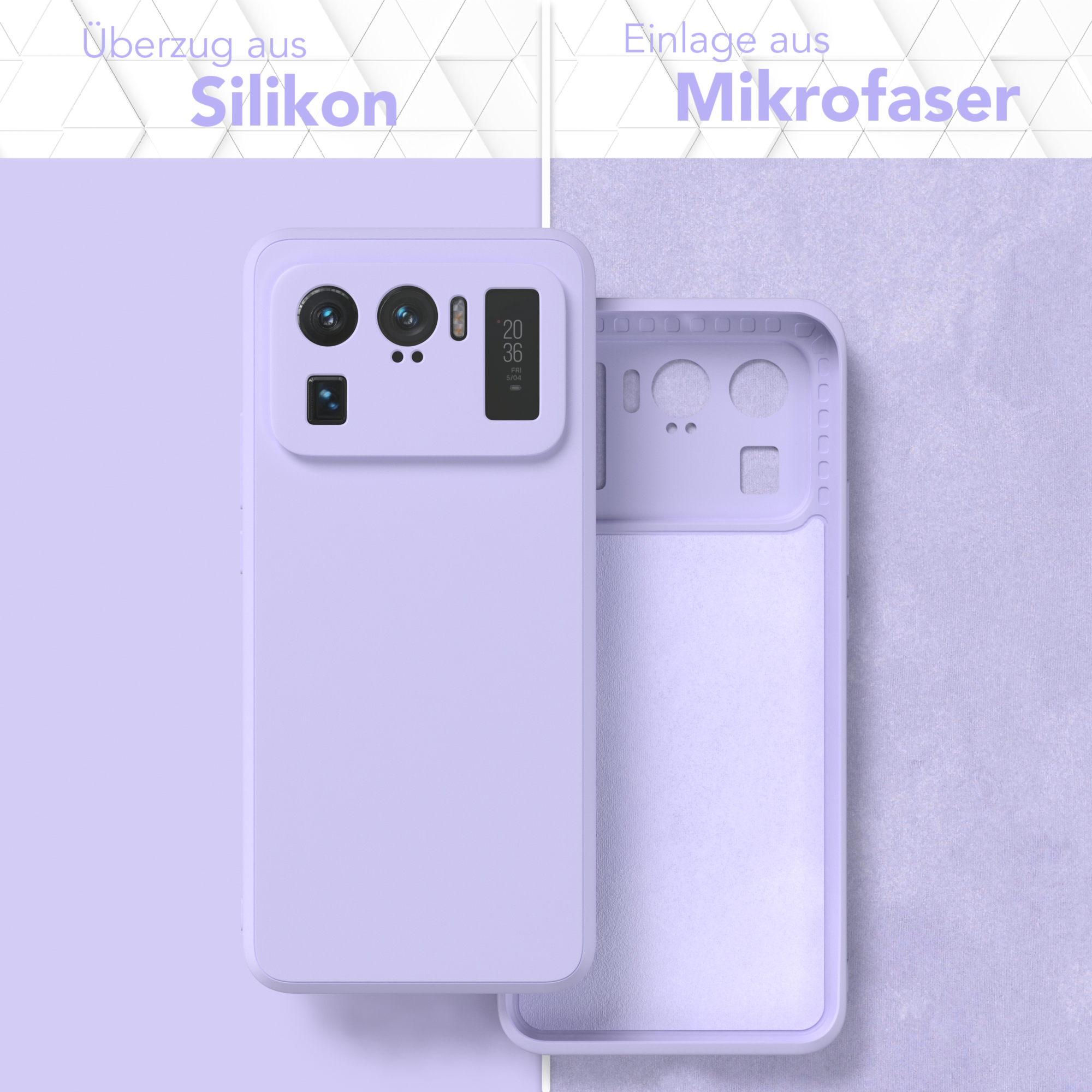 EAZY CASE TPU Silikon Matt, Lavendel Violett Handycase 11 Mi / Xiaomi, Lila Backcover, Ultra