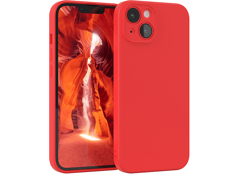 Silikon Rot Apple, Handycase iPhone CASE EAZY Matt, Backcover, 14, TPU