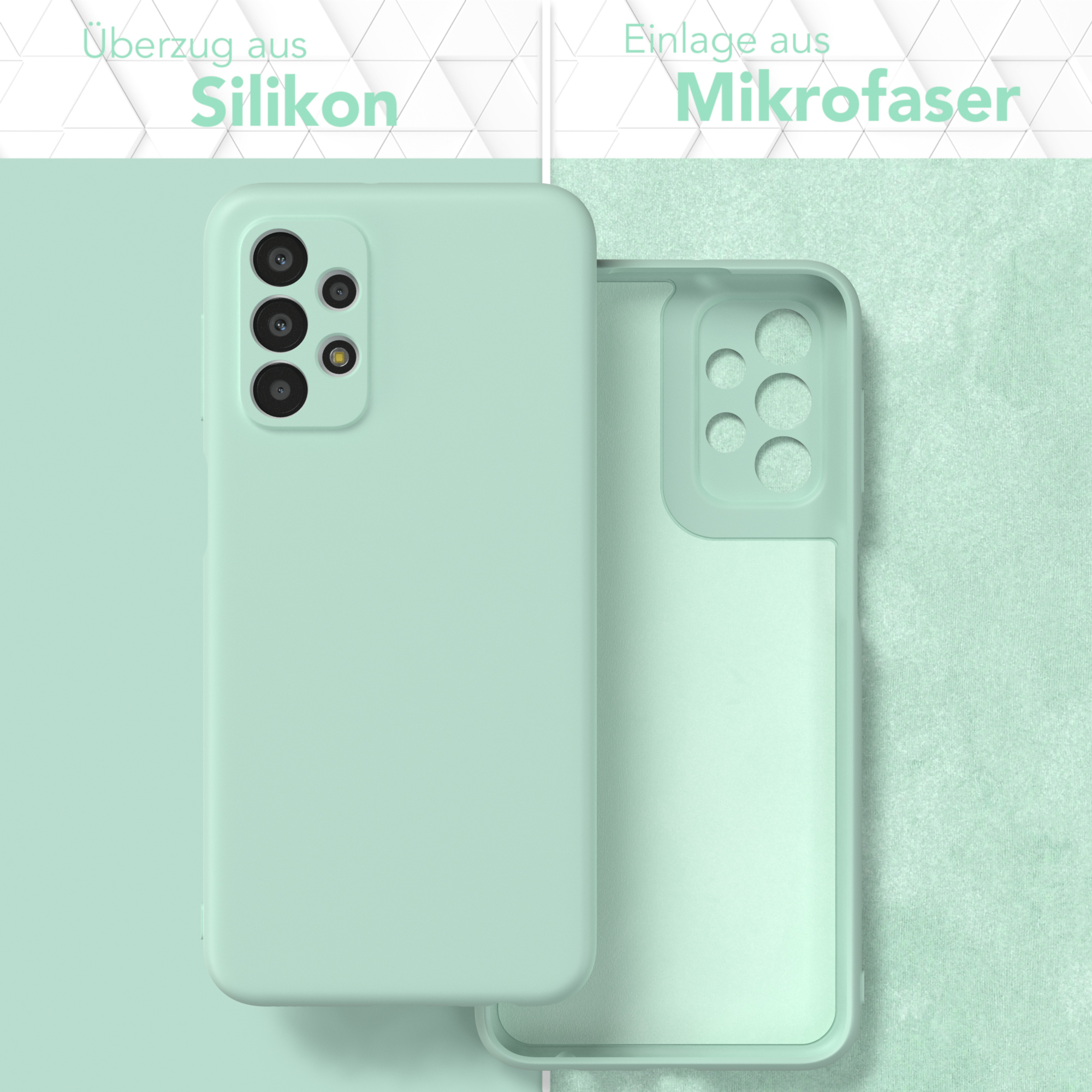 Backcover, Mint Silikon TPU CASE EAZY Samsung, Galaxy Handycase Matt, 5G, Grün A23