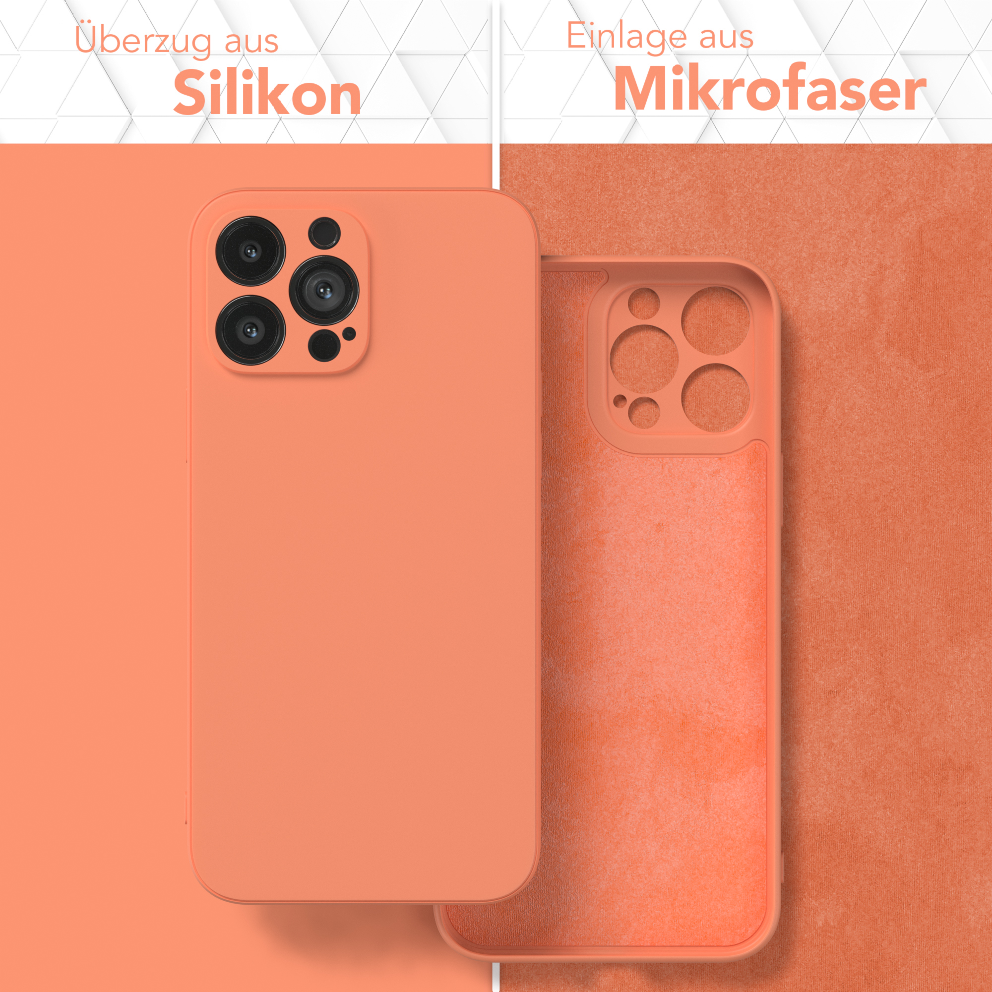 Silikon Max, iPhone Backcover, TPU Orange Matt, Apple, 13 CASE EAZY Handycase Pro
