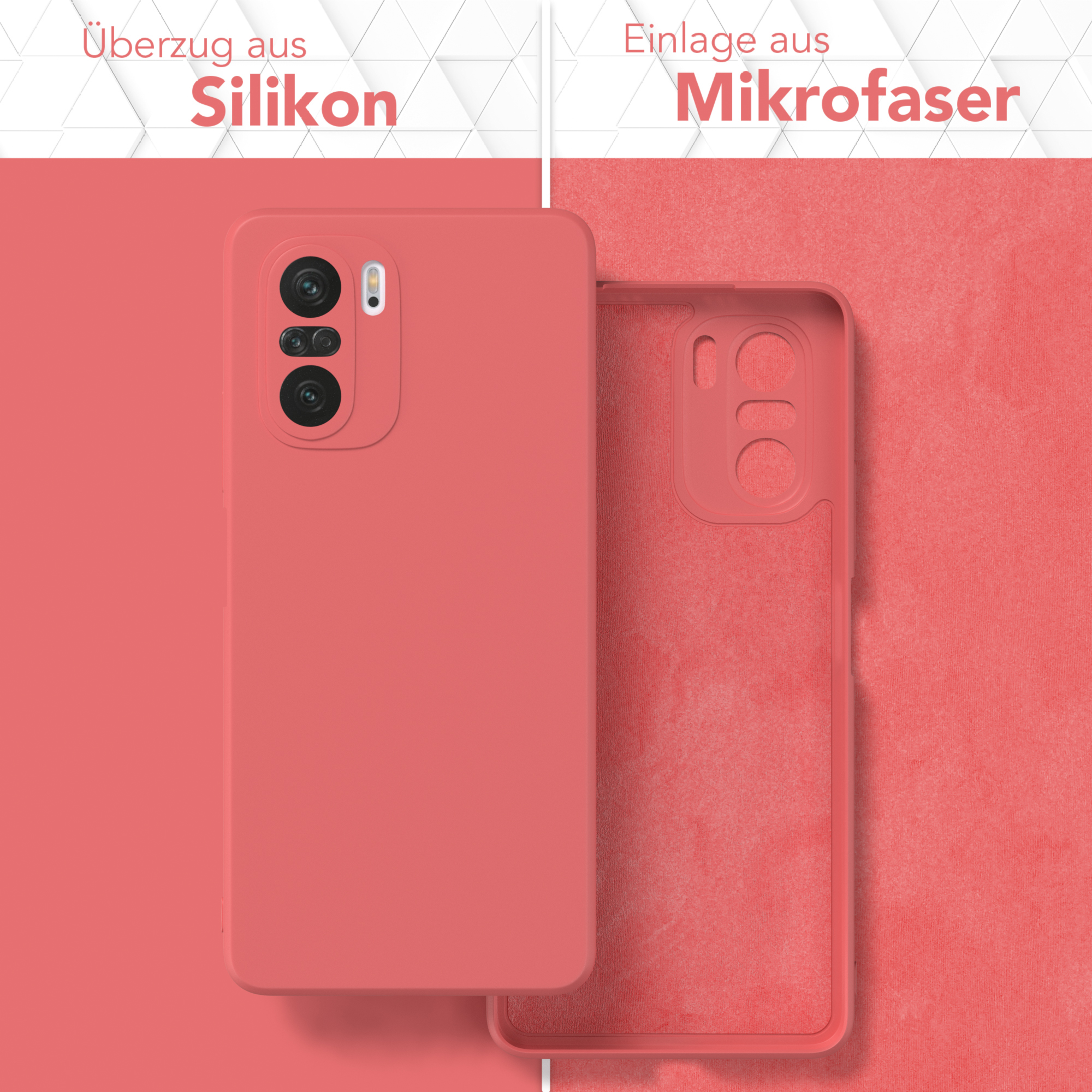 EAZY CASE TPU Silikon Handycase Matt, Xiaomi, / Mi Rot 11i, Hellrot Backcover