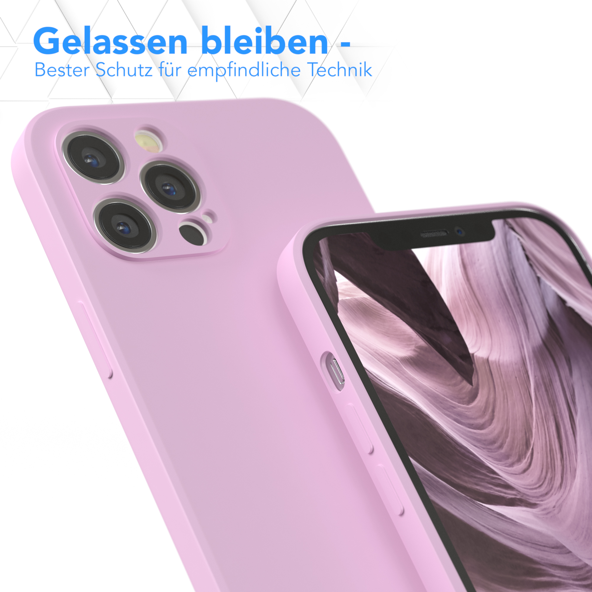Rosa Handyhülle mit einem Telefon darin.