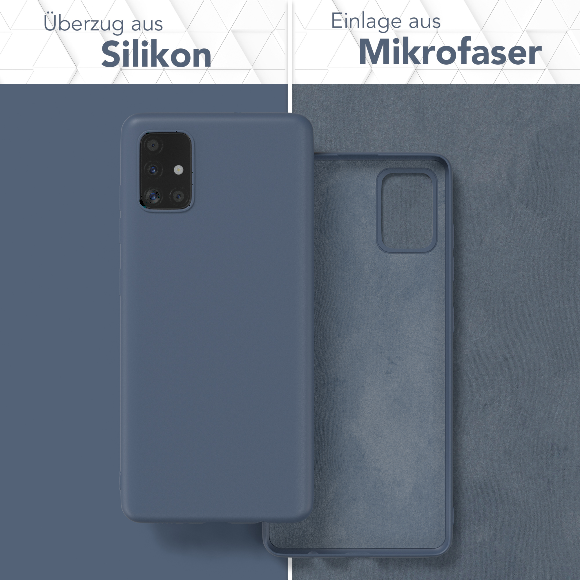 EAZY CASE TPU Silikon Backcover, Handycase A51, Galaxy Samsung, Petrol Matt, Blau 