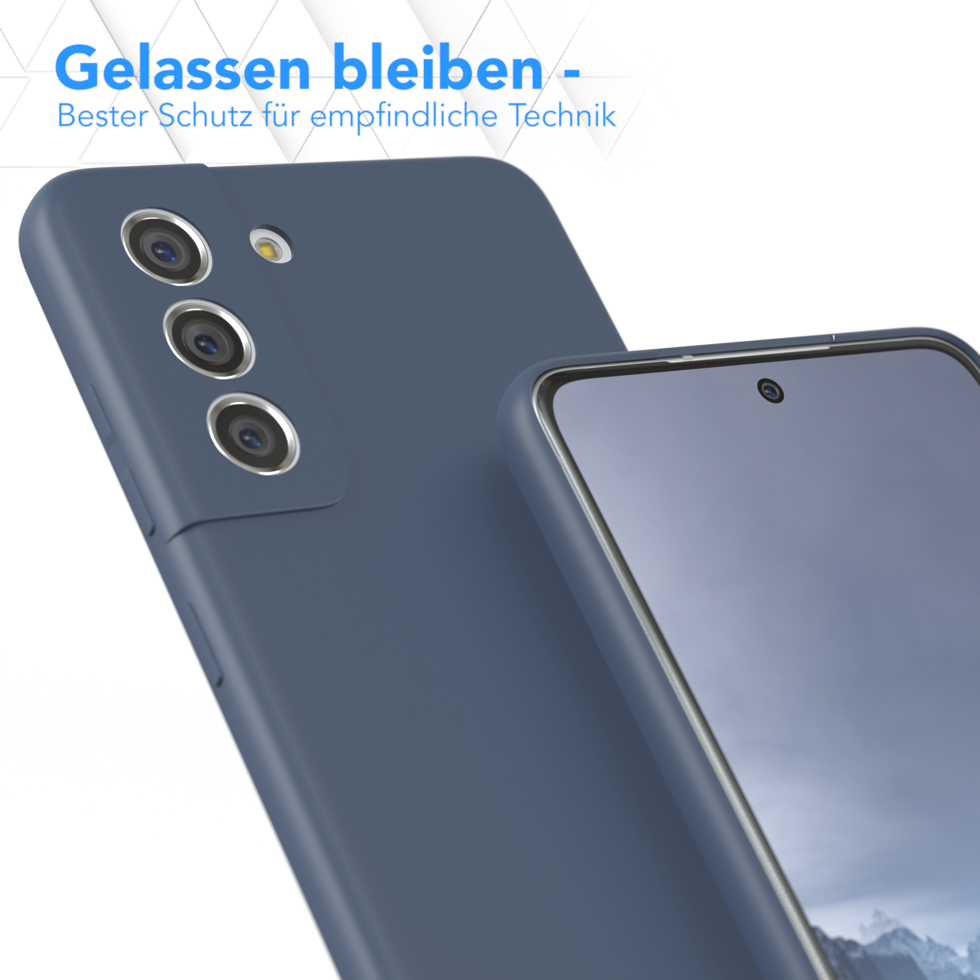 / Galaxy Silikon Matt, Backcover, 5G, FE Samsung, S21 TPU CASE Petrol Blau EAZY Handycase