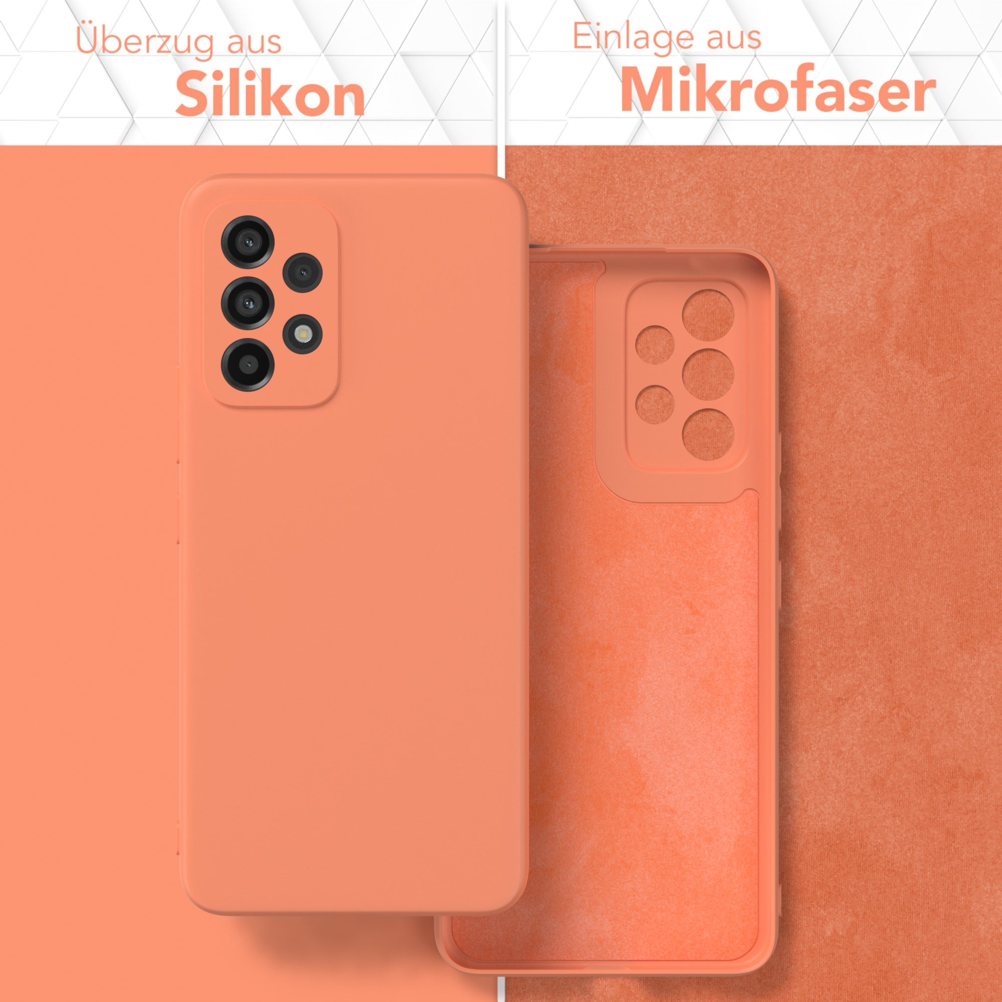 Handycase Silikon CASE Orange 5G, Galaxy A53 Matt, Backcover, TPU EAZY Samsung,