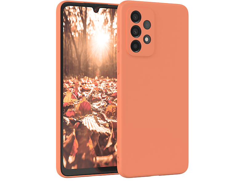 Galaxy Silikon CASE Handycase Samsung, Backcover, Matt, A33 Orange 5G, EAZY TPU