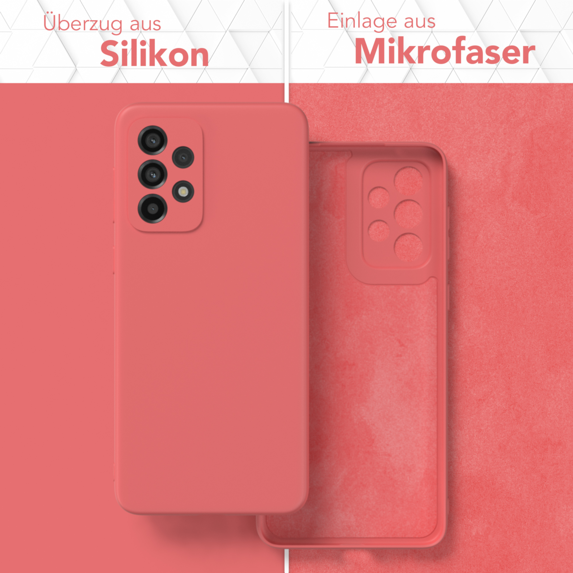 Handycase Hellrot Silikon EAZY Rot TPU A33 Matt, / 5G, Galaxy Backcover, CASE Samsung,