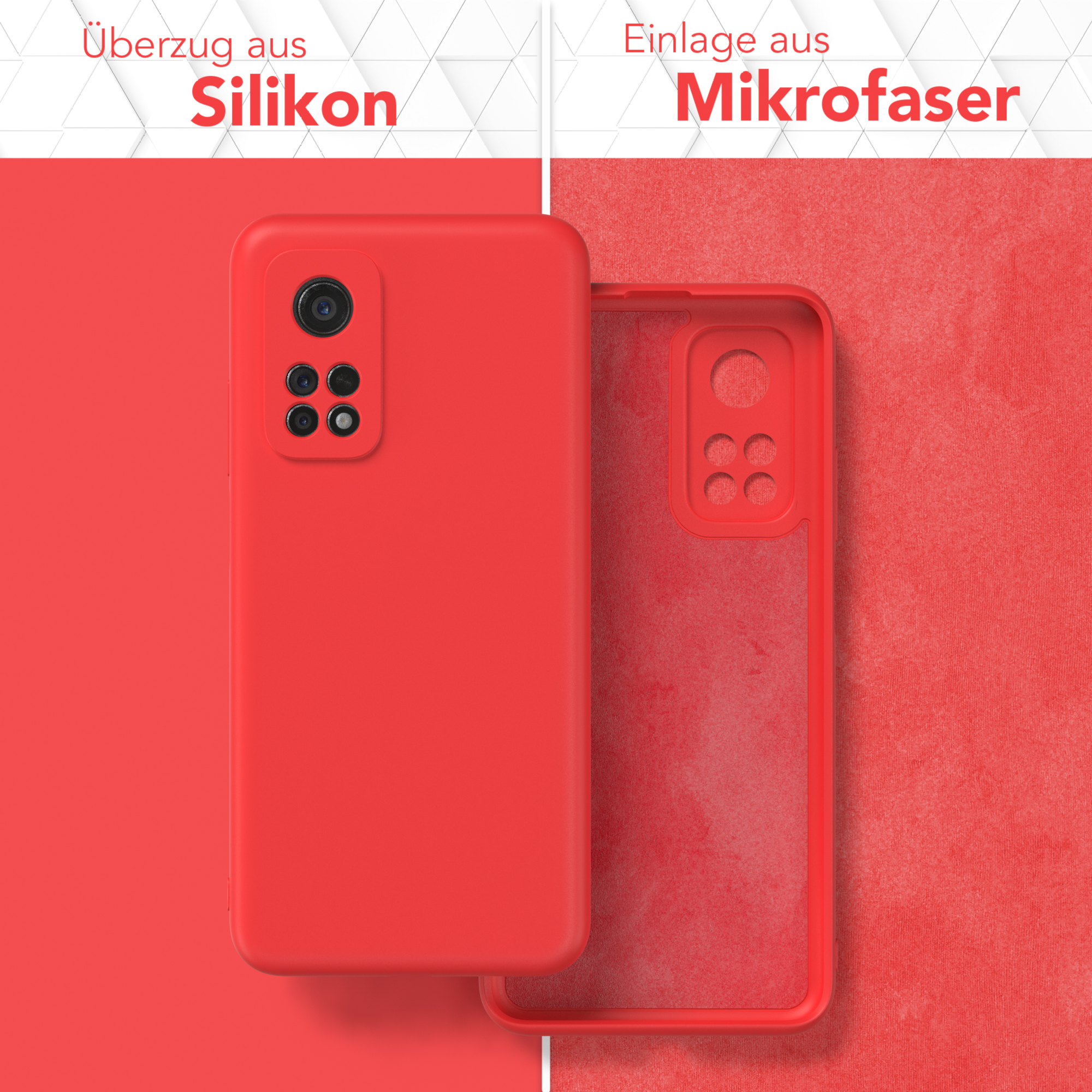 Matt, EAZY Handycase Rot Mi 5G Mi / Xiaomi, TPU Pro Backcover, 5G, CASE Silikon 10T 10T