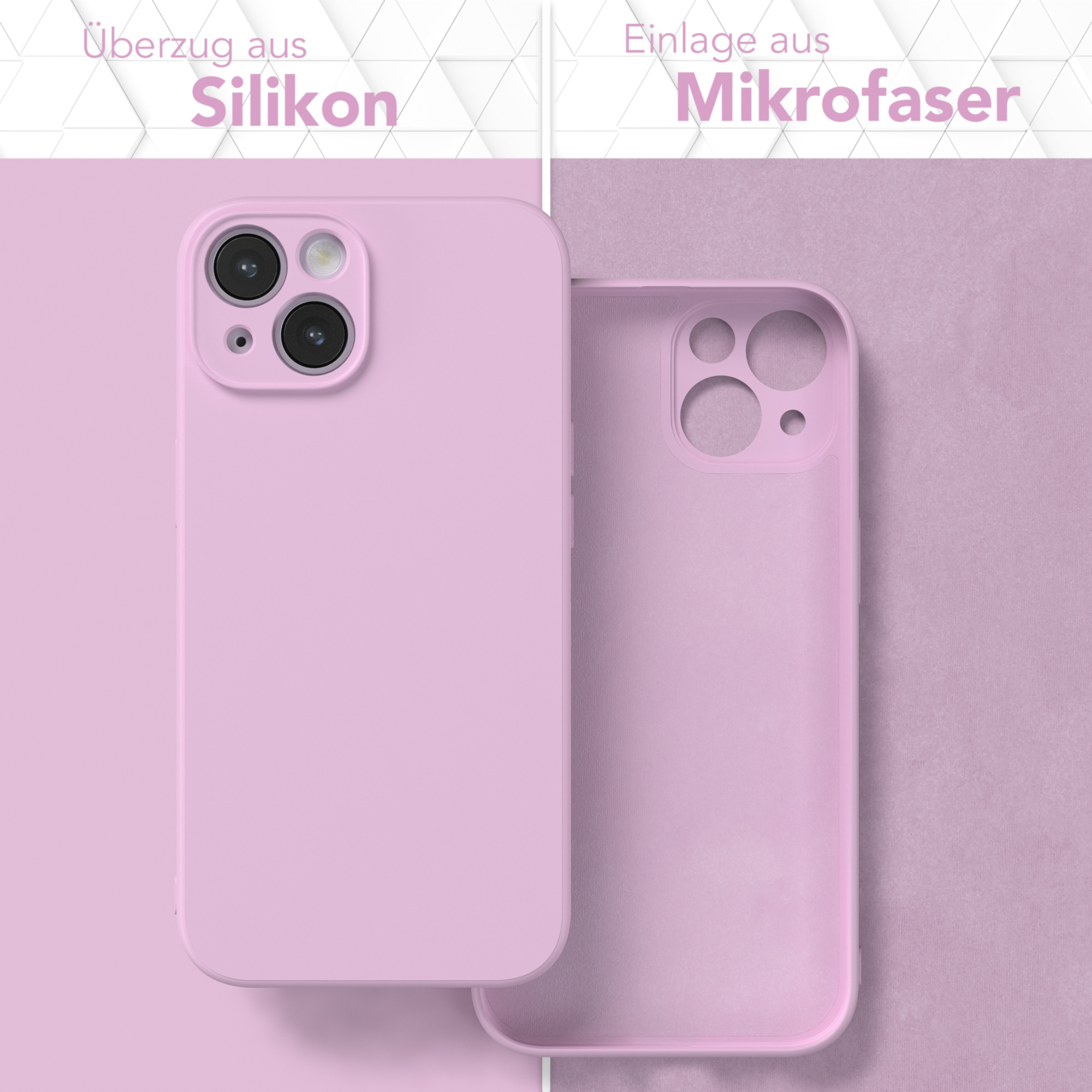 Flieder Silikon 14, EAZY Matt, Backcover, Handycase Lila iPhone Apple, / CASE TPU
