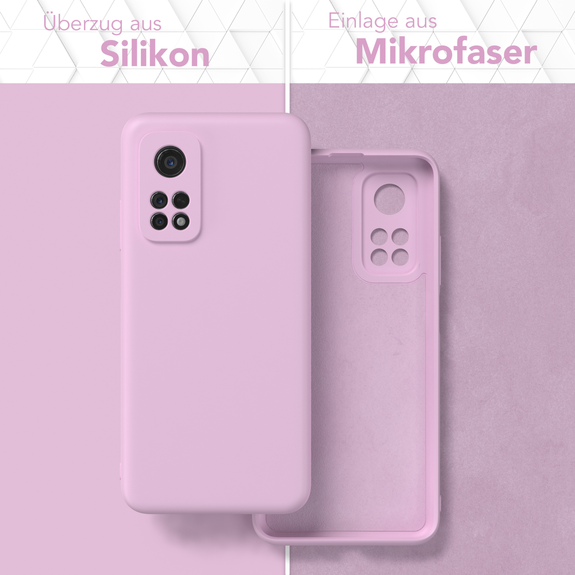 Handycase Flieder Mi Silikon 5G Matt, TPU Pro EAZY Backcover, 5G, CASE 10T Lila Mi 10T / / Xiaomi,