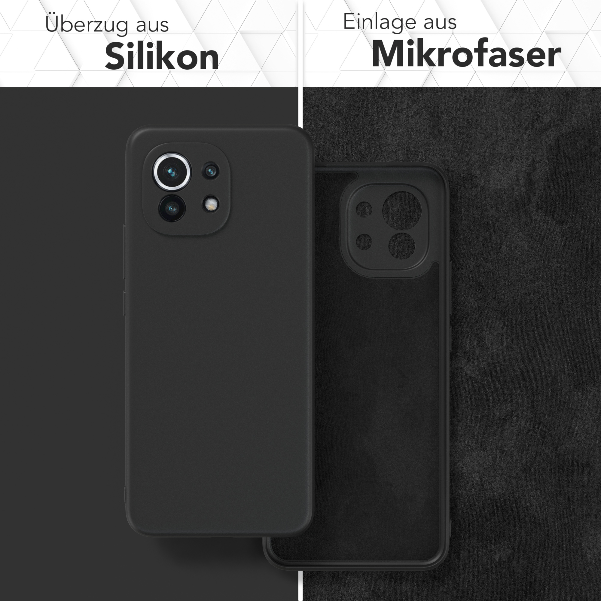 EAZY CASE TPU Silikon 5G, Xiaomi, Handycase Schwarz Backcover, Matt, Mi 11
