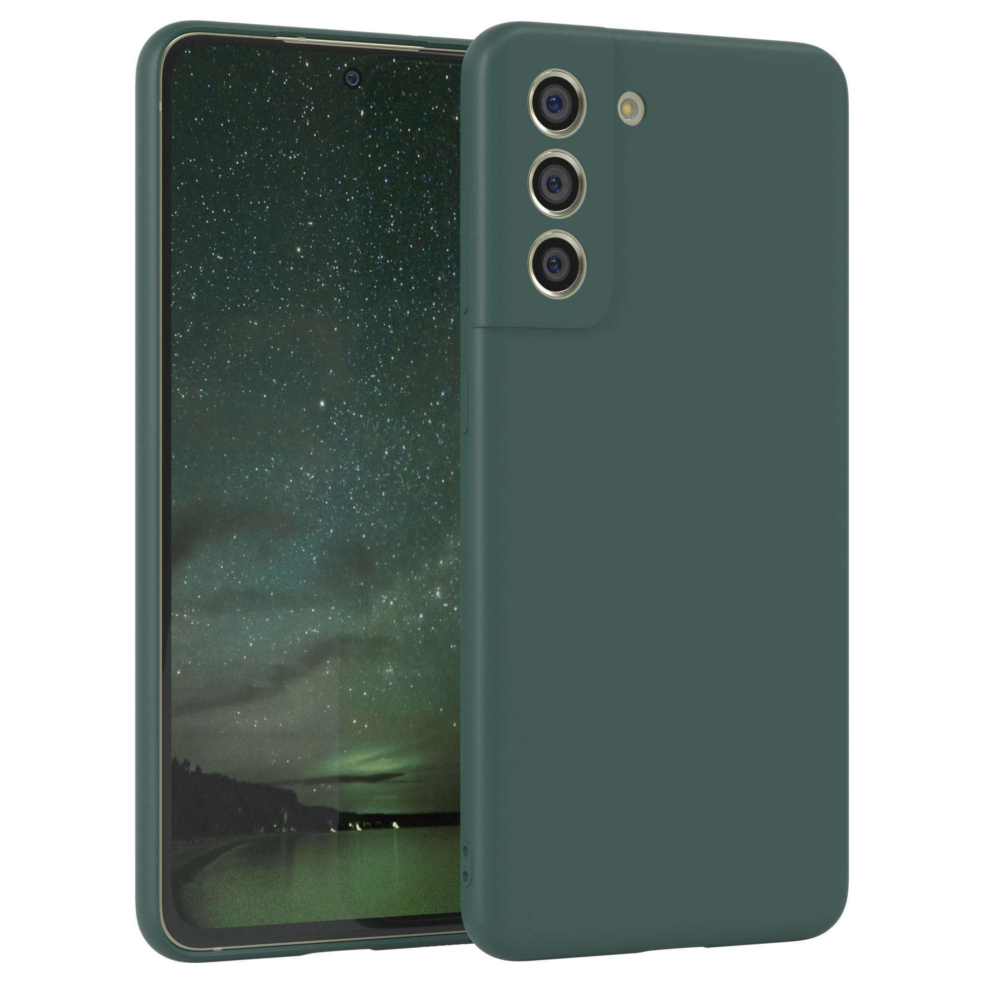 TPU Grün Galaxy FE Samsung, EAZY Nachtgrün CASE Handycase S21 / Silikon 5G, Backcover, Matt,