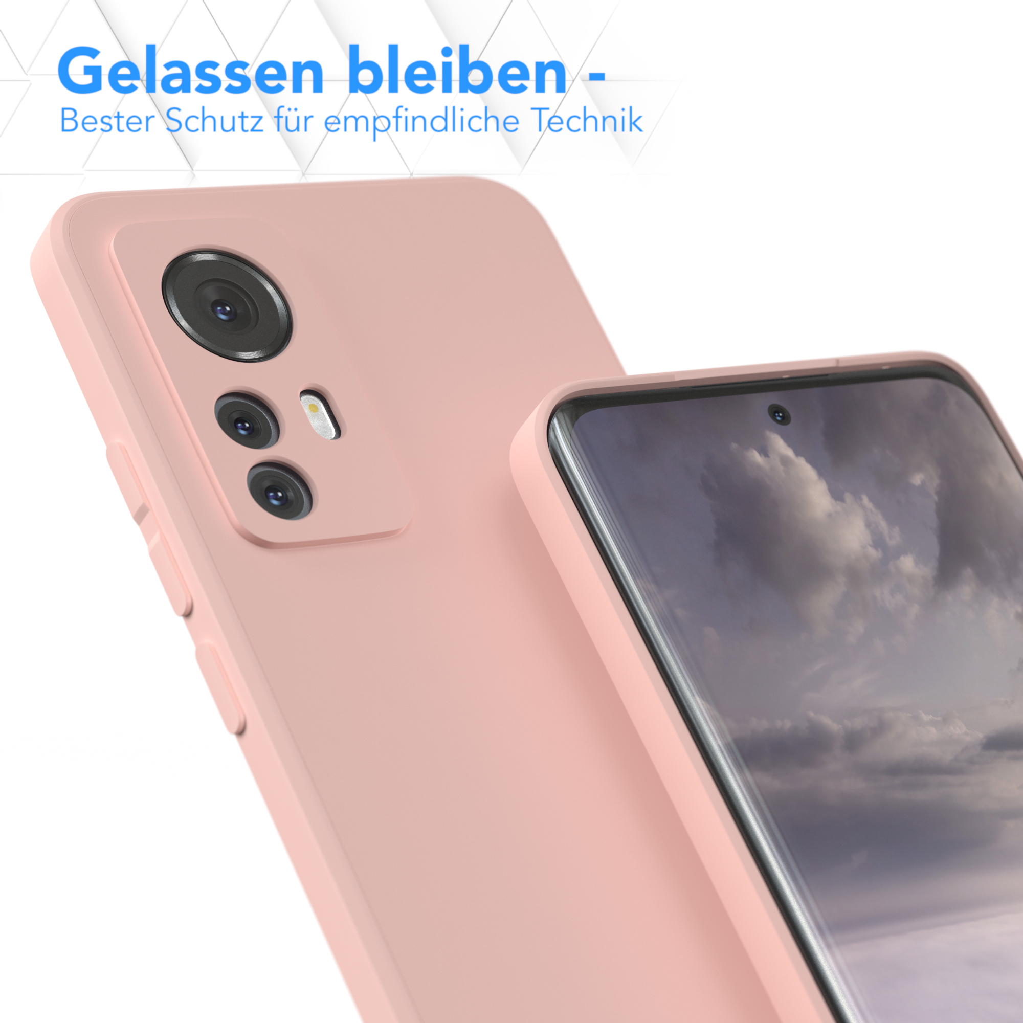 12 / EAZY / Rosa CASE Silikon Altrosa Handycase Matt, Backcover, Xiaomi, TPU 12X,