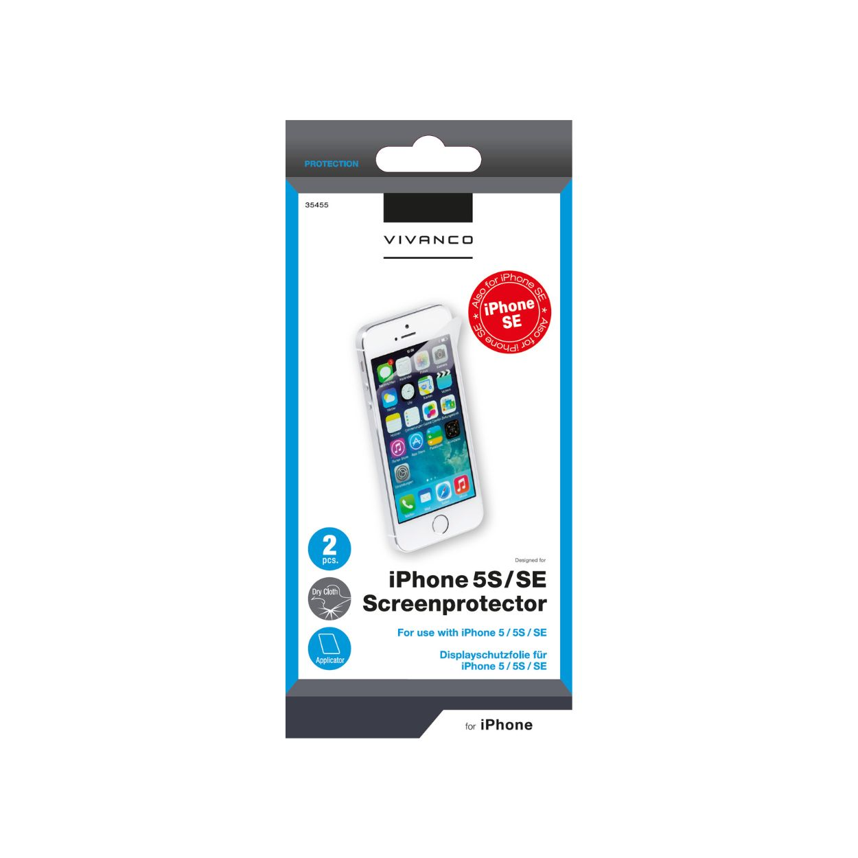 SE) iPhone 5s| VIVANCO iPhone 5| iPhone Apple 35455 Displayschutz(für