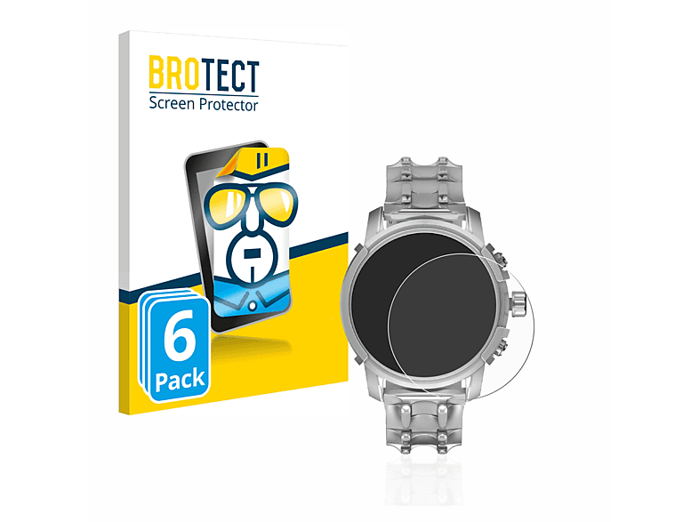 BROTECT 6x klare Schutzfolie(für Diesel Griffed (45,5 mm)) | Smartwatch Schutzfolien & Gläser