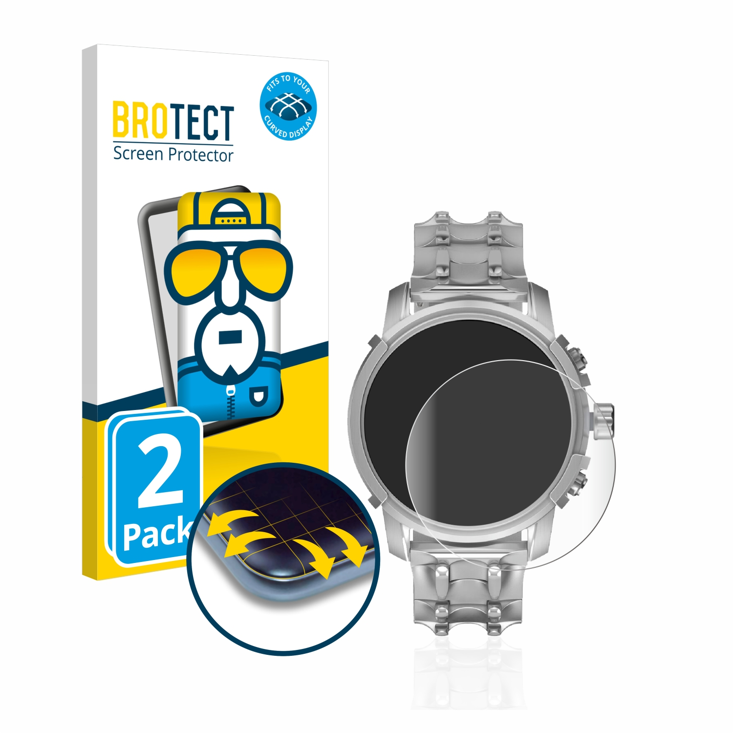 BROTECT 2x Flex (45,5 Diesel Schutzfolie(für 3D Full-Cover Griffed Curved mm))