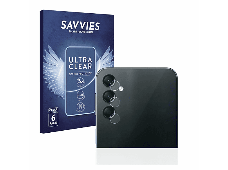 SAVVIES 6x klare Galaxy Schutzfolie(für A24 Samsung 4G)