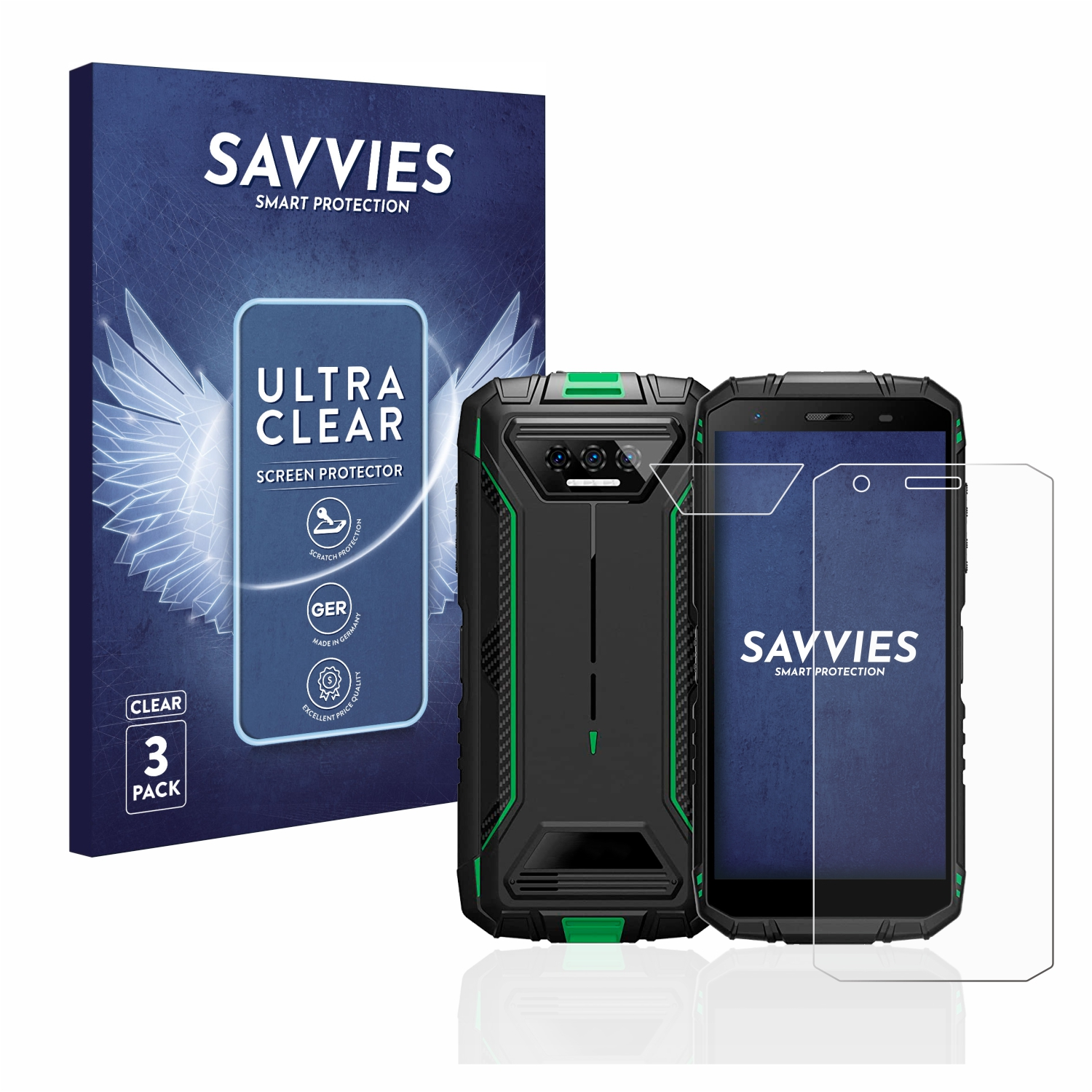 SAVVIES 6x S41 Pro) Schutzfolie(für Doogee klare