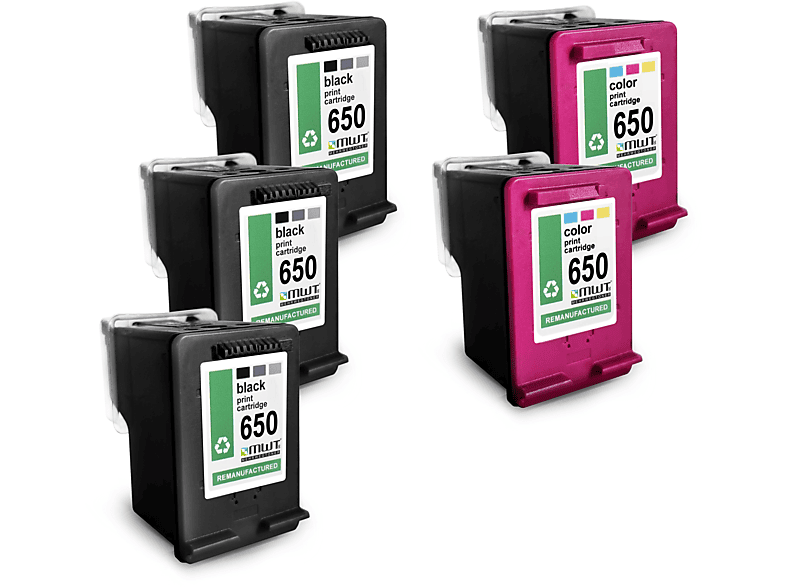 Tintenpatrone 5er 650C 650BK+650C BK CZ102AE, , (650 HP650) , ersetzt CZ101AE, Mehrfarbig HP MEHRWEGTONER