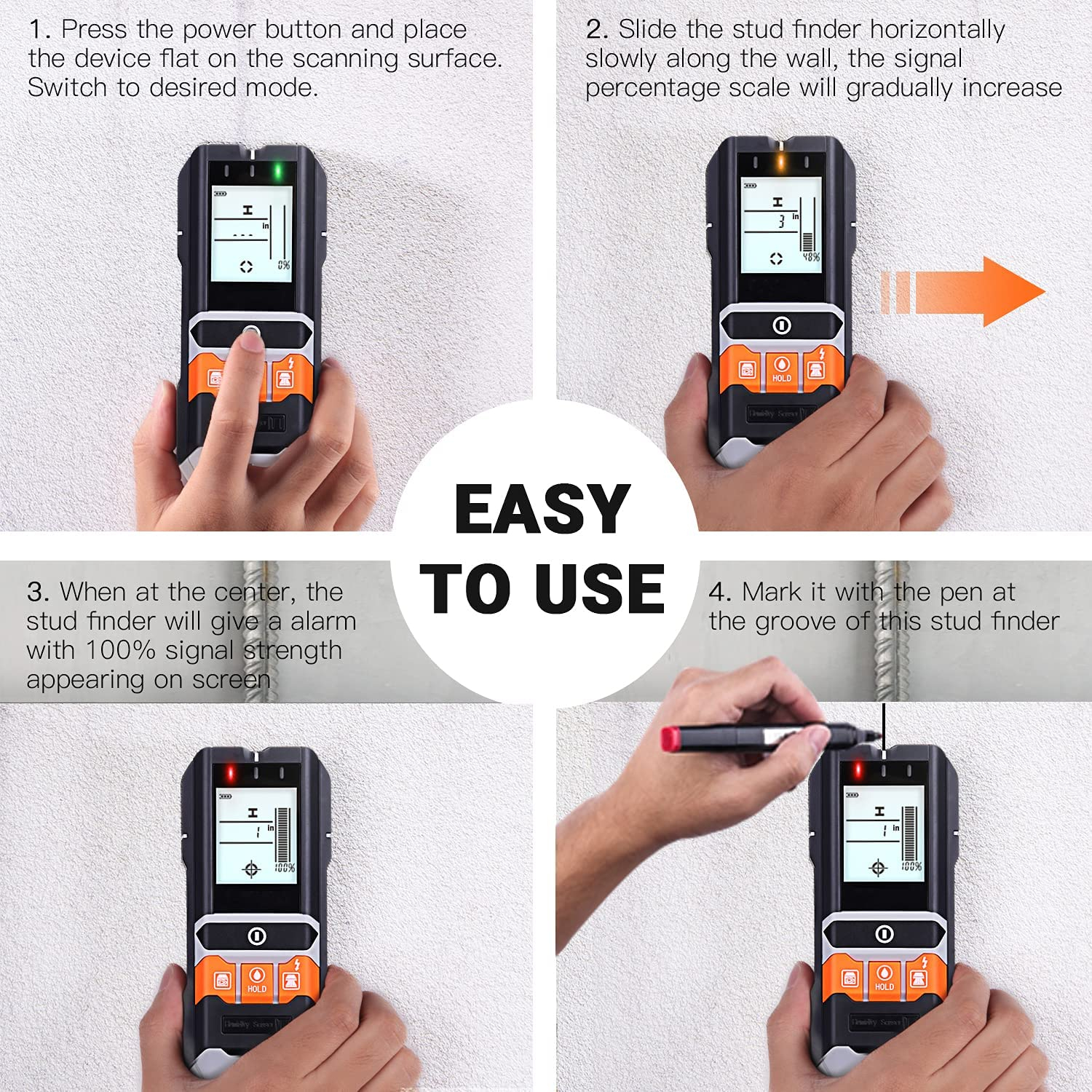 TACKLIFE Wanddetektor Messgerät DMS05