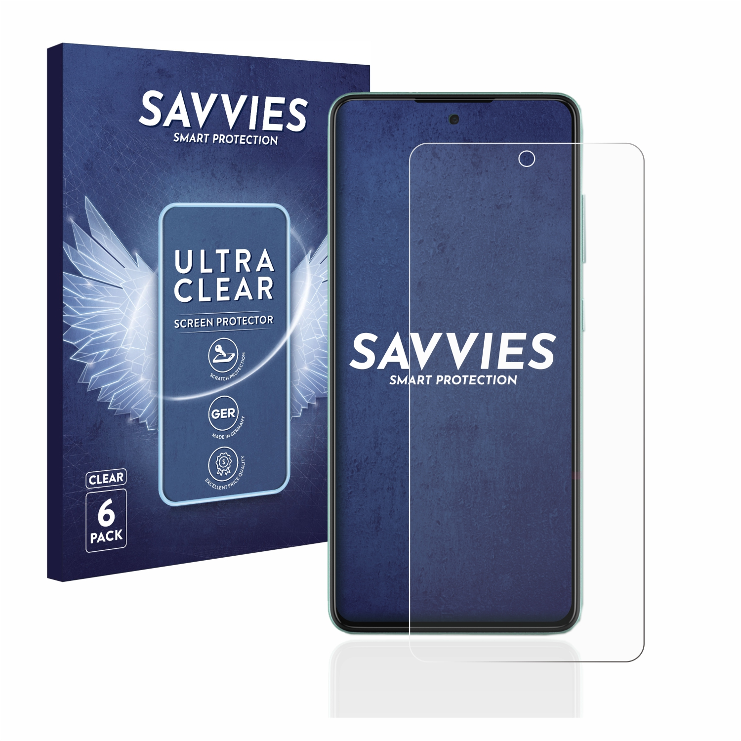 SAVVIES 6x klare A52) Samsung Galaxy Schutzfolie(für
