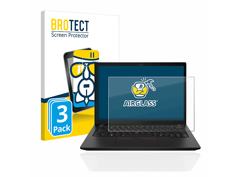 BROTECT 3x Airglass klare Schutzfolie(für Lenovo ThinkPad X13 Gen 3)
