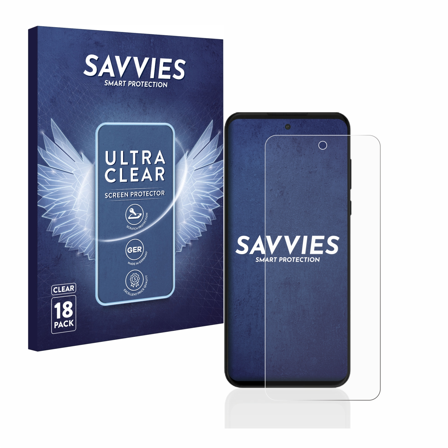 SAVVIES 18x klare Motorola Schutzfolie(für Moto G Power 2022)