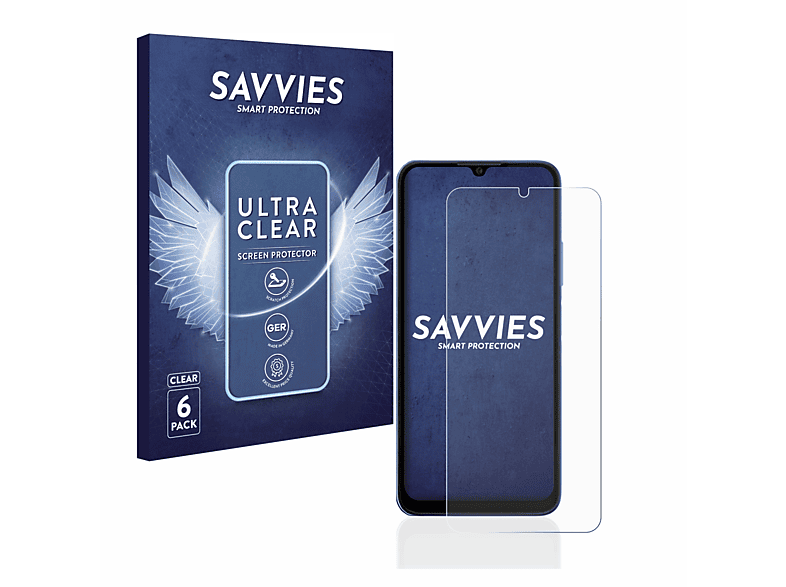 SAVVIES 6x klare Schutzfolie(für HTC Wildfire E3 lite) | Displayschutzfolien & Gläser