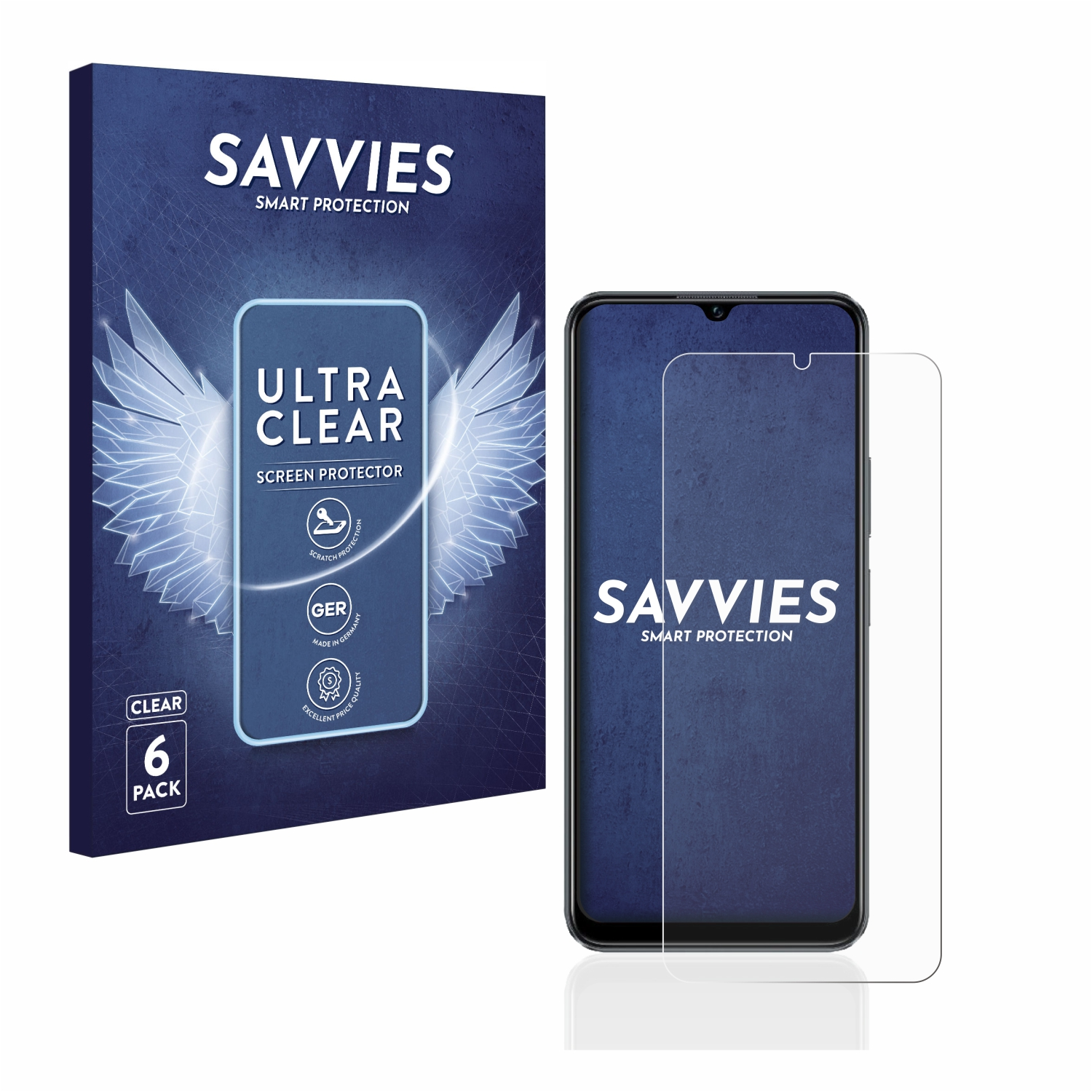 SAVVIES 6x klare Schutzfolie(für Vivo Y16)