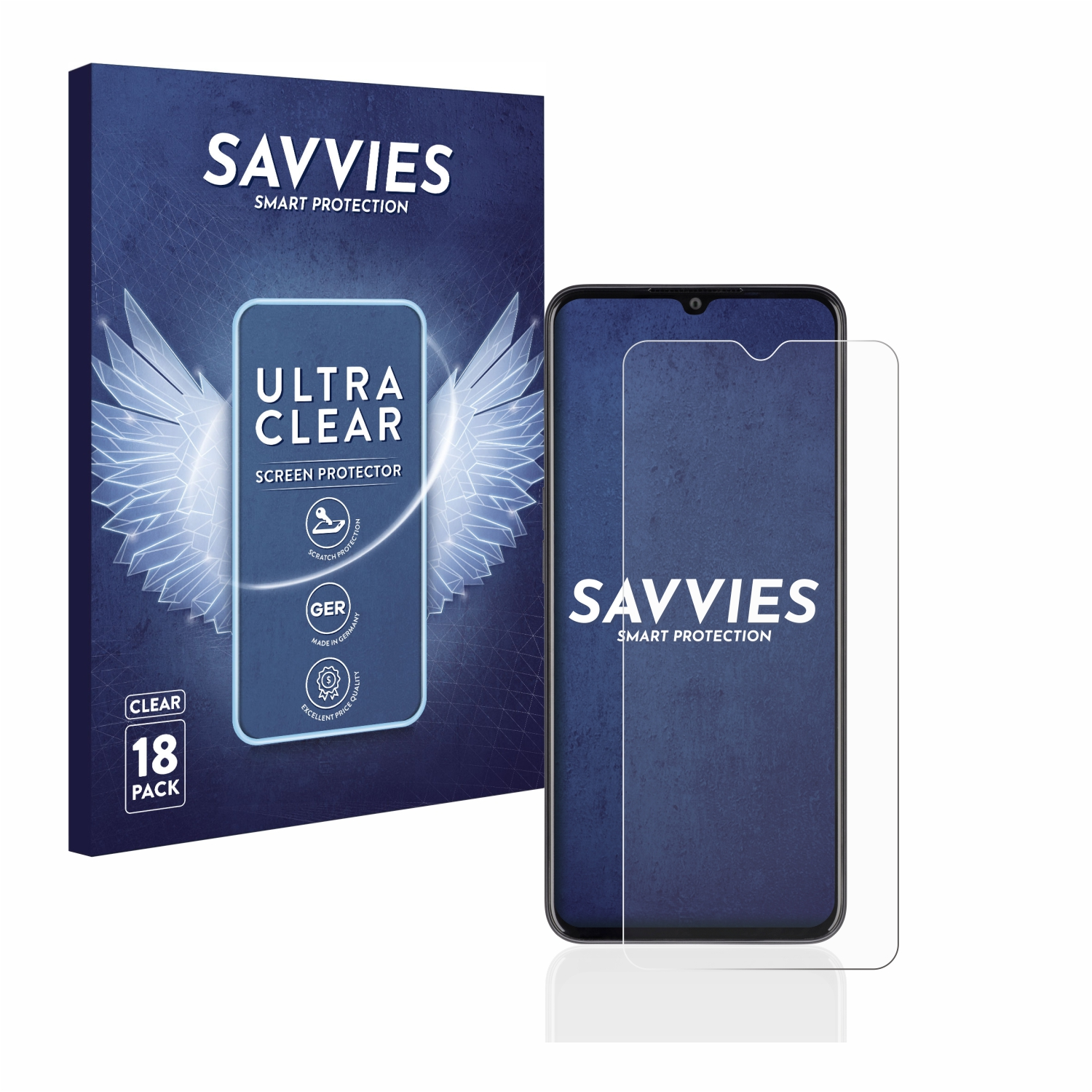 SAVVIES 18x klare Schutzfolie(für Oppo 5G) A77