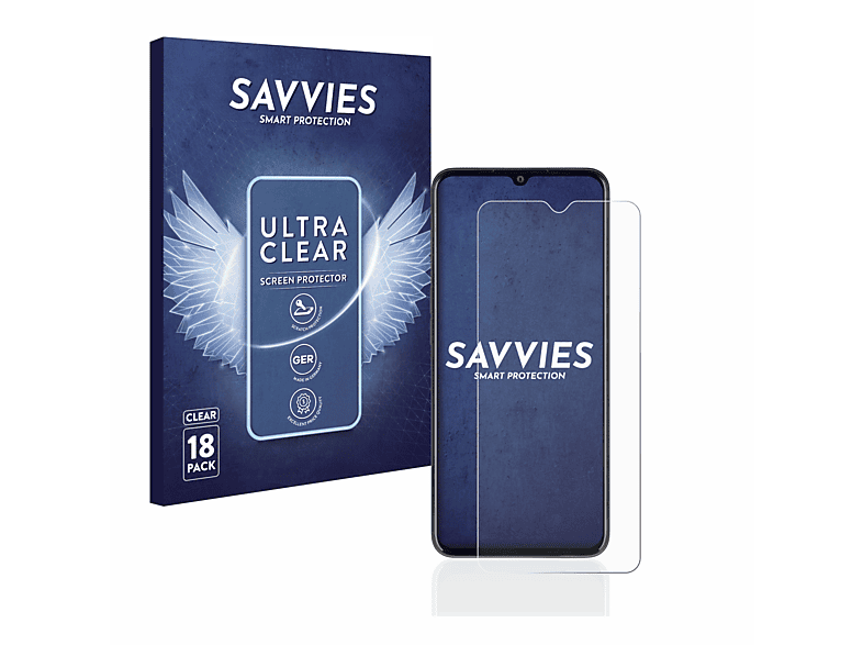 SAVVIES 18x Oppo A77 klare Schutzfolie(für 5G)
