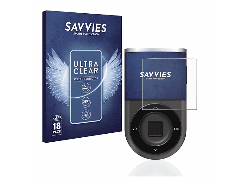 SAVVIES 18x klare Schutzfolie(für D’CENT Biometric Wallet)