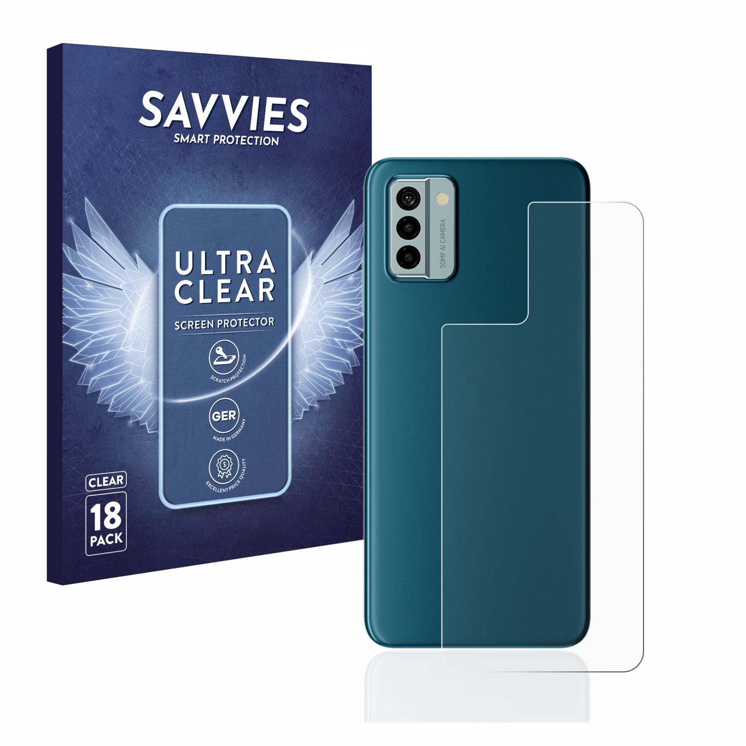 SAVVIES 18x Schutzfolie(für G22) klare Nokia