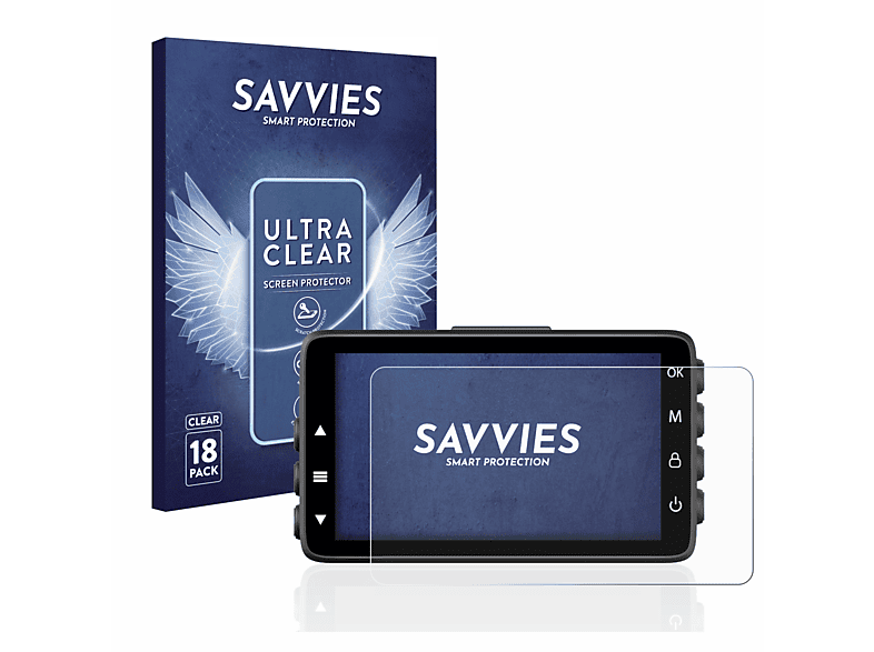 SAVVIES 18x klare Schutzfolie(für DT2 SpurCam Pro)