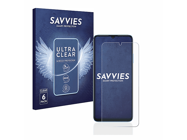 SAVVIES 6x klare Schutzfolie(für Honor Play7T)