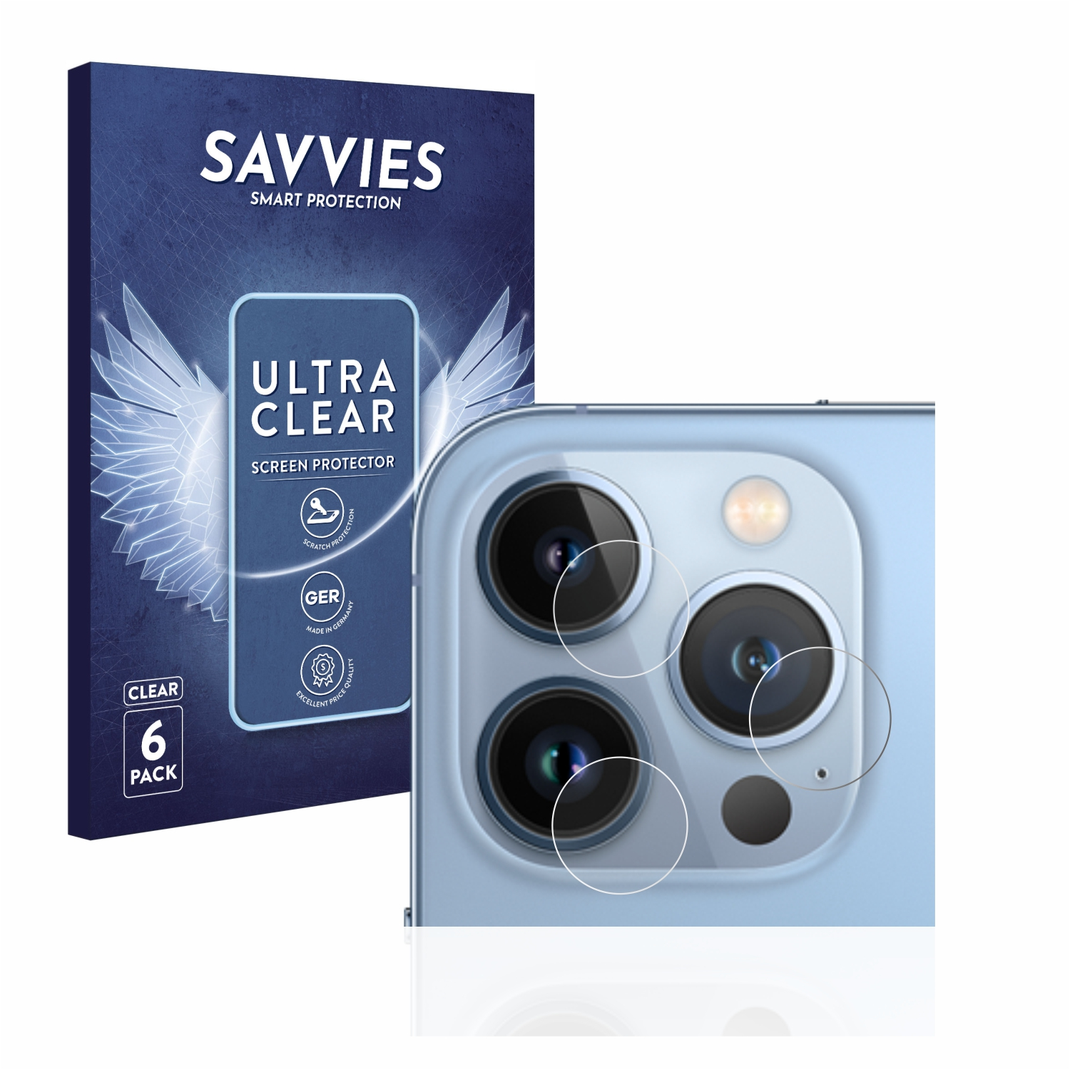 iPhone Pro) SAVVIES 6x klare 13 Apple Schutzfolie(für